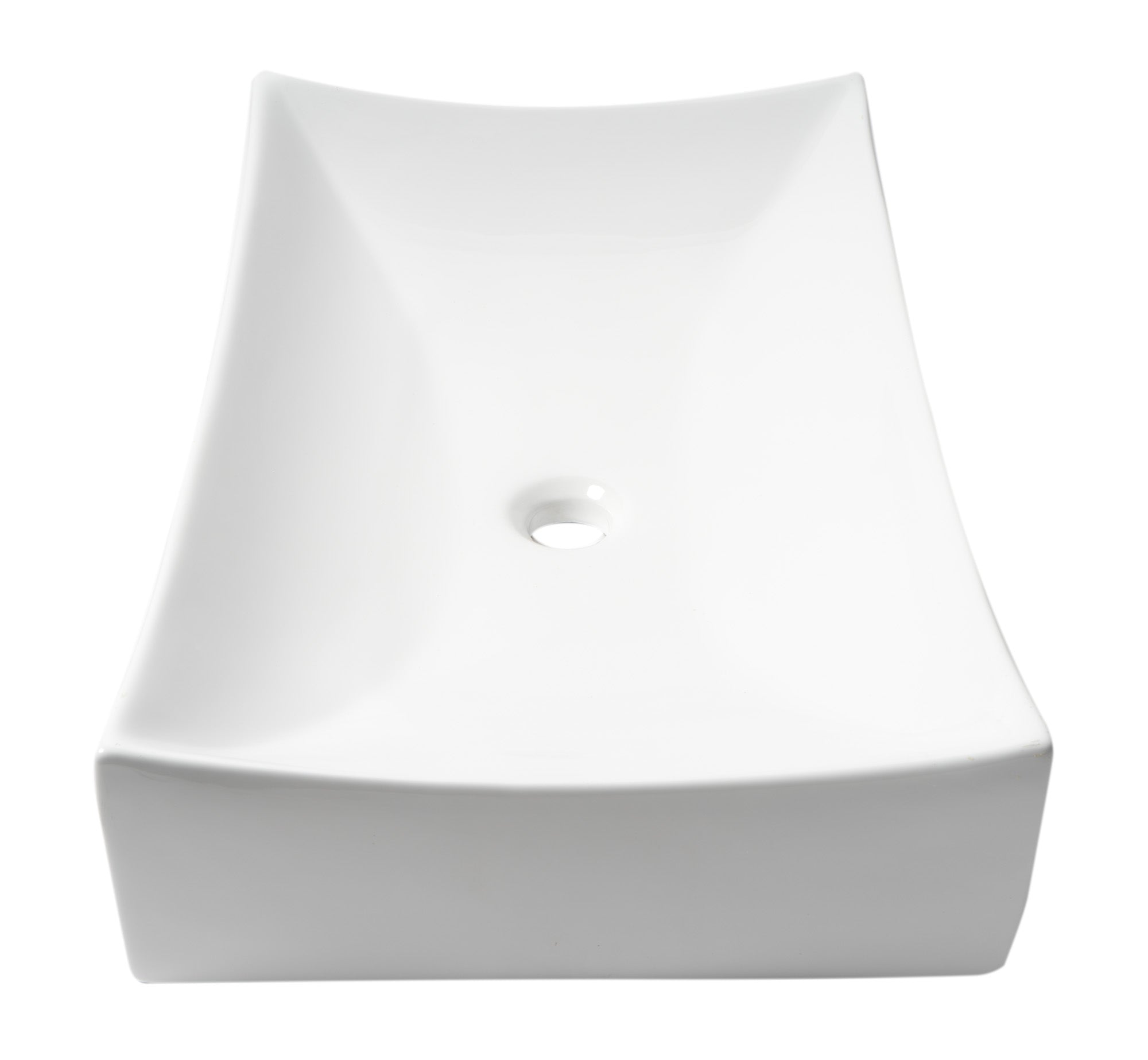 ALFI ABC904 White 26" Fancy Rectangular Above Mount Ceramic Sink