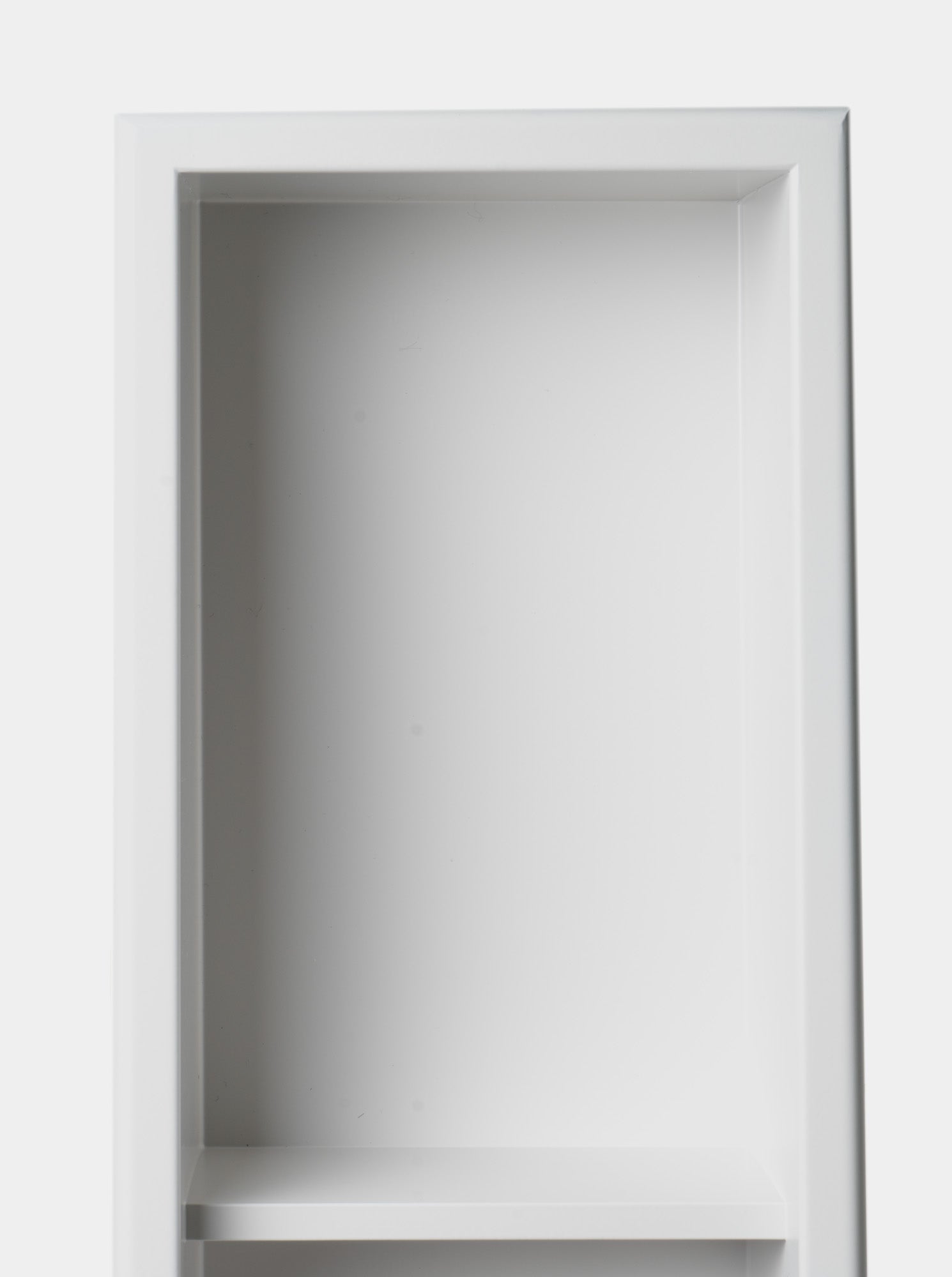 ALFI ABNC0836-W 8" x 36" White Matte Stainless Steel Vertical Triple Shelf Bath Shower Niche