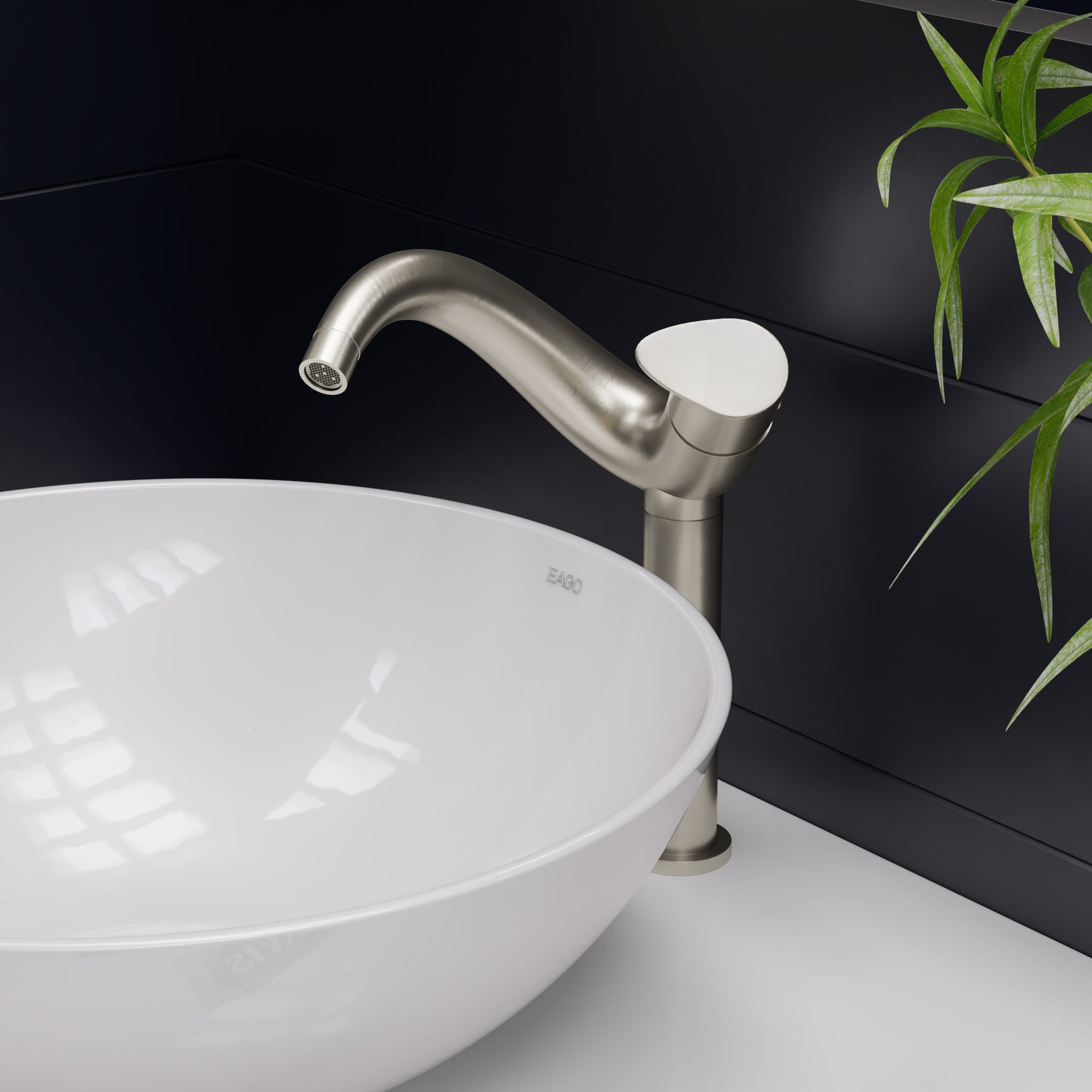 ALFI AB1570-BN Tall Wave Brushed Nickel Single Lever Bathroom Faucet