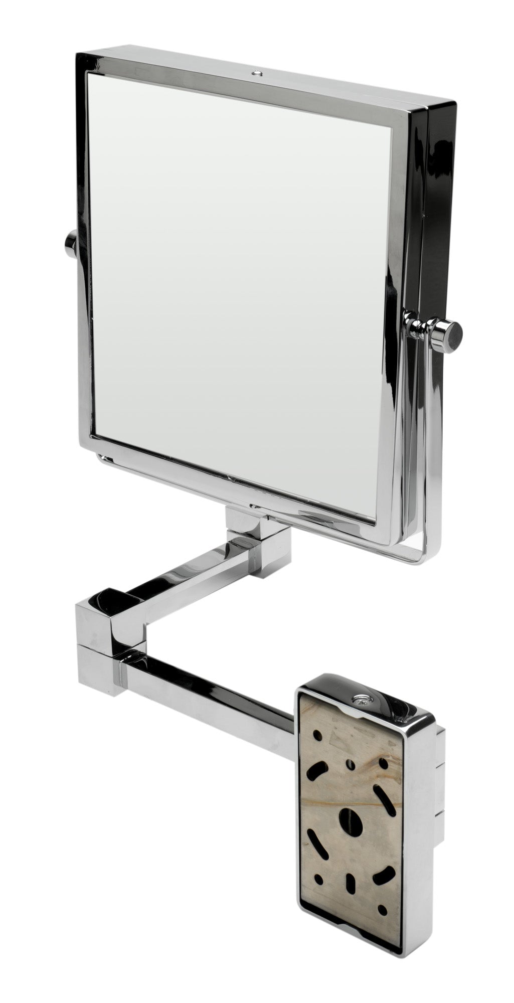 ALFI ABM8WS-PC 8" Square Wall Mounted 5x Magnify Cosmetic Mirror