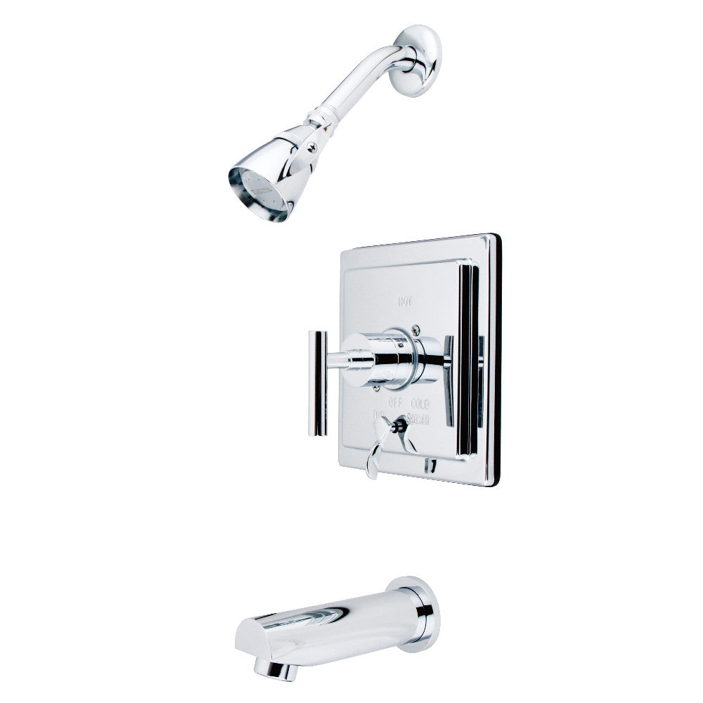 Kingston Brass KB86510CML Manhattan Single-Handle Pressure Balanced Tub and Shower Faucet, Polished Chrome