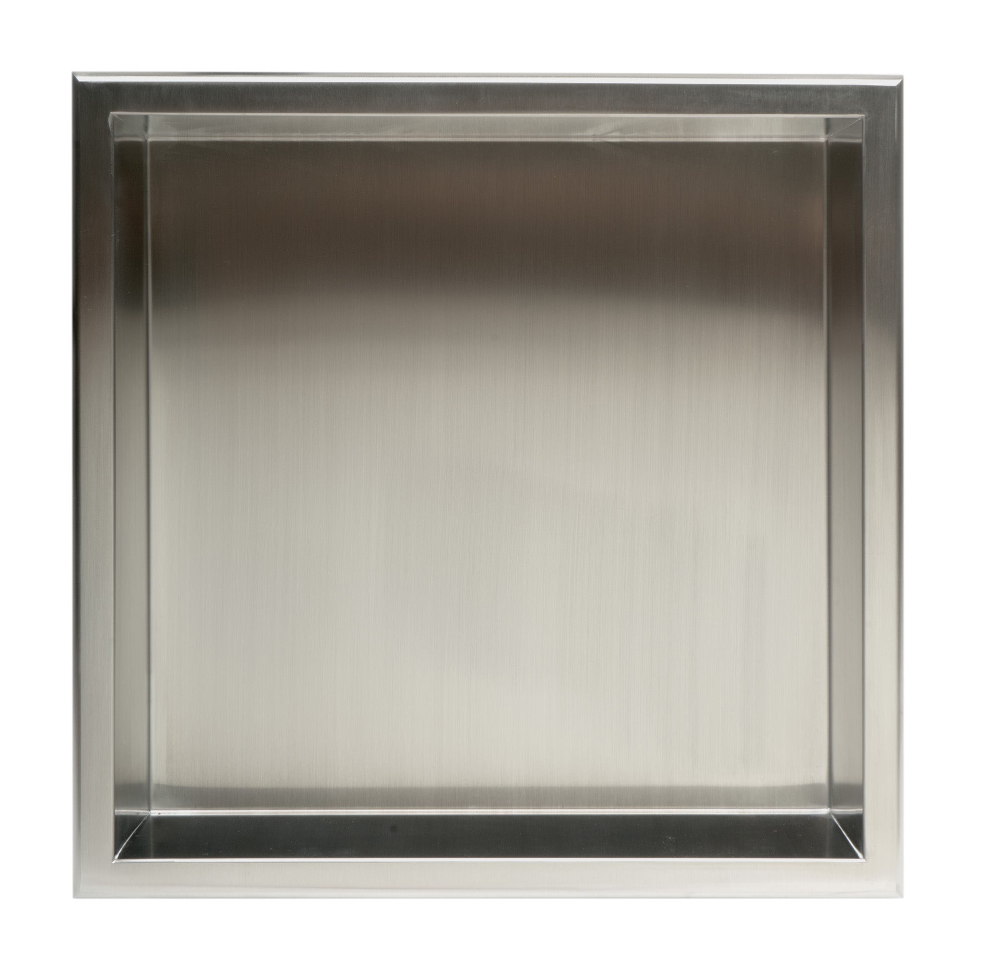 ALFI ABN1616-BSS 16 x 16 Brushed Stainless Steel Square Single Shelf Bath Shower Niche