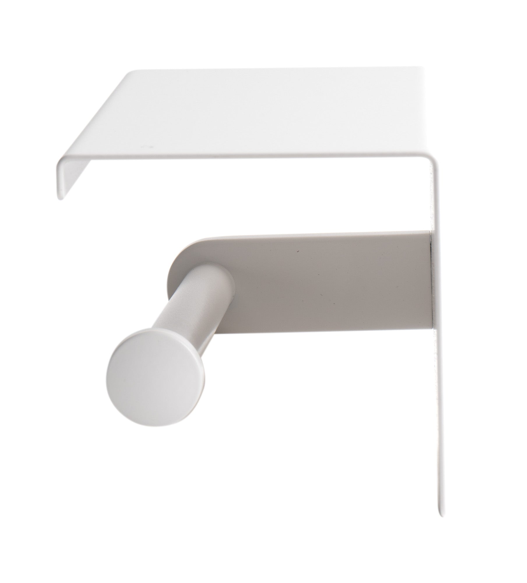 ALFI ABTPC66-W White Matte Stainless Steel Toilet Paper Holder with Shelf