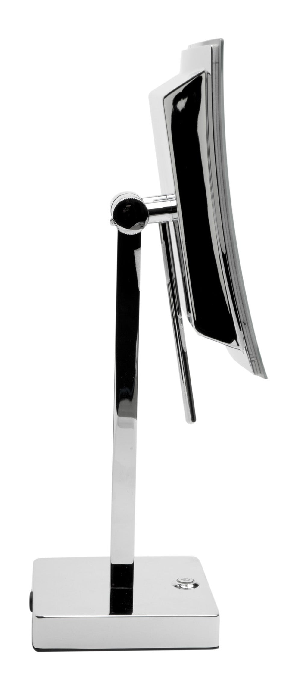 ALFI ABM8FLED-PC Polished Chrome Tabletop Square 8" 5x Magnifying Cosmetic Mirror with Light