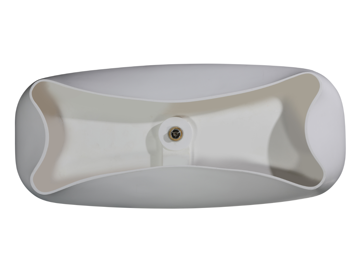 ALFI AB9980 67" White Matte Solid Surface Resin Bathtub