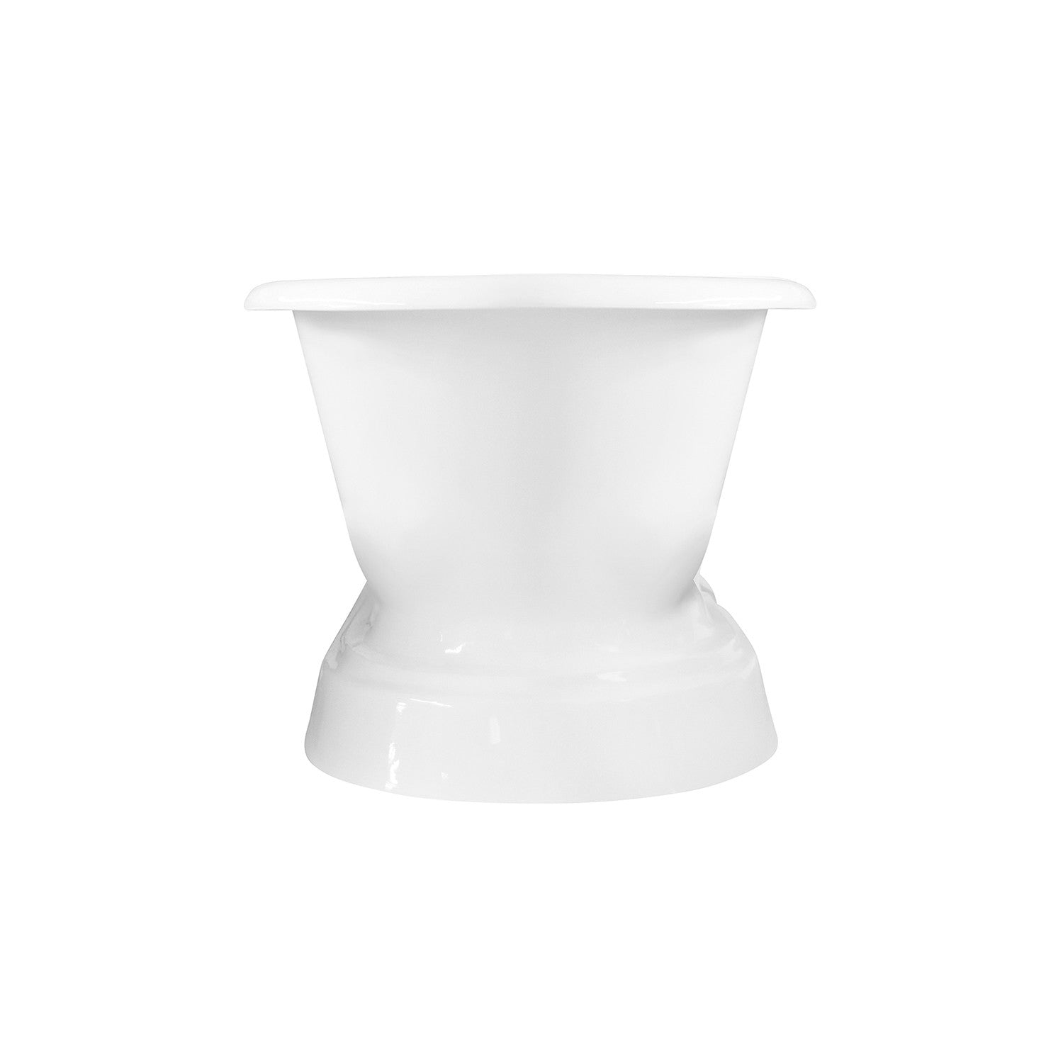 Aqua Eden VCTND663025 66" Cast Iron Oval Double Ended Pedestal Tub (No Faucet Drillings), White