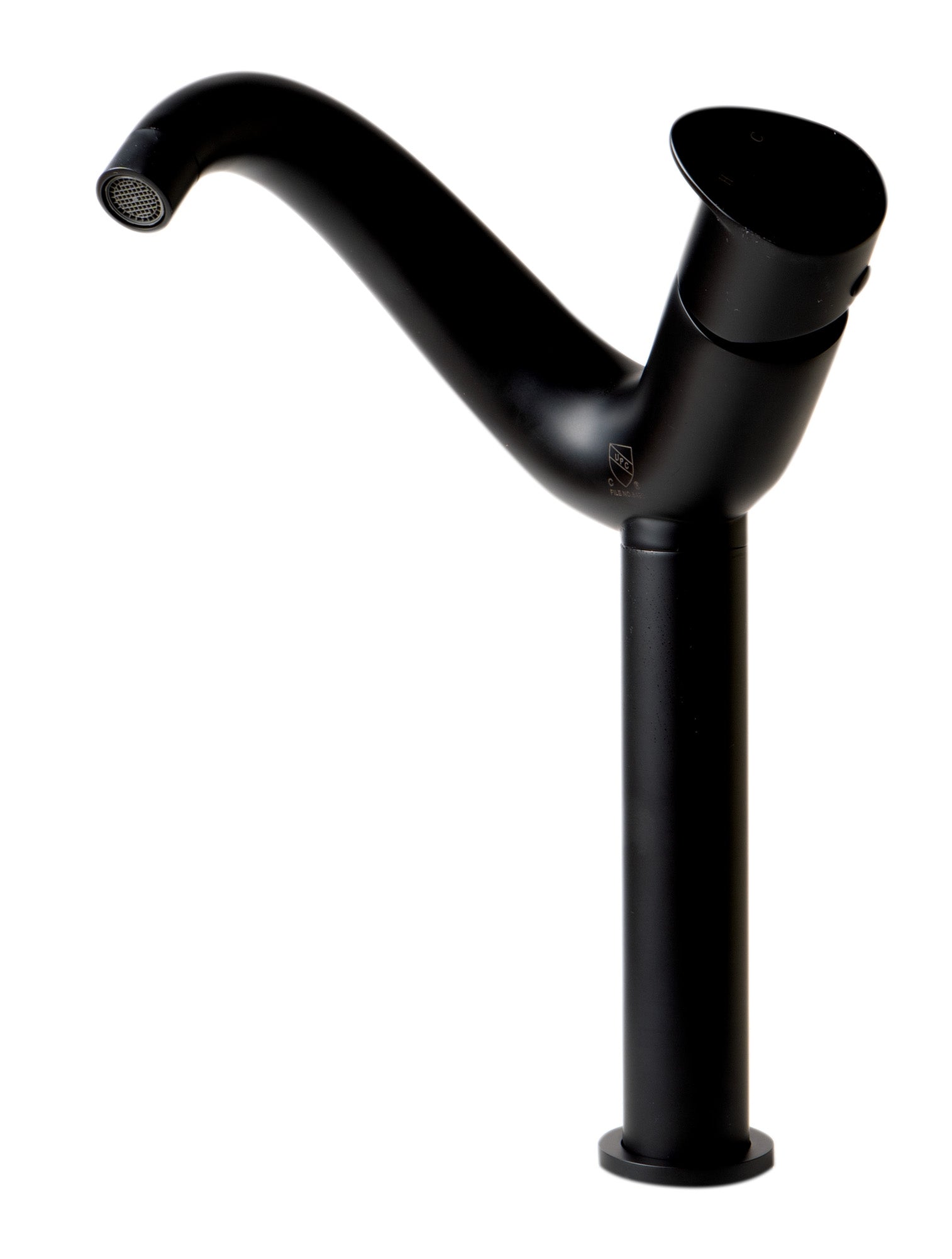 ALFI AB1570-BM Black Matte Tall Wave Single Lever Bathroom Faucet