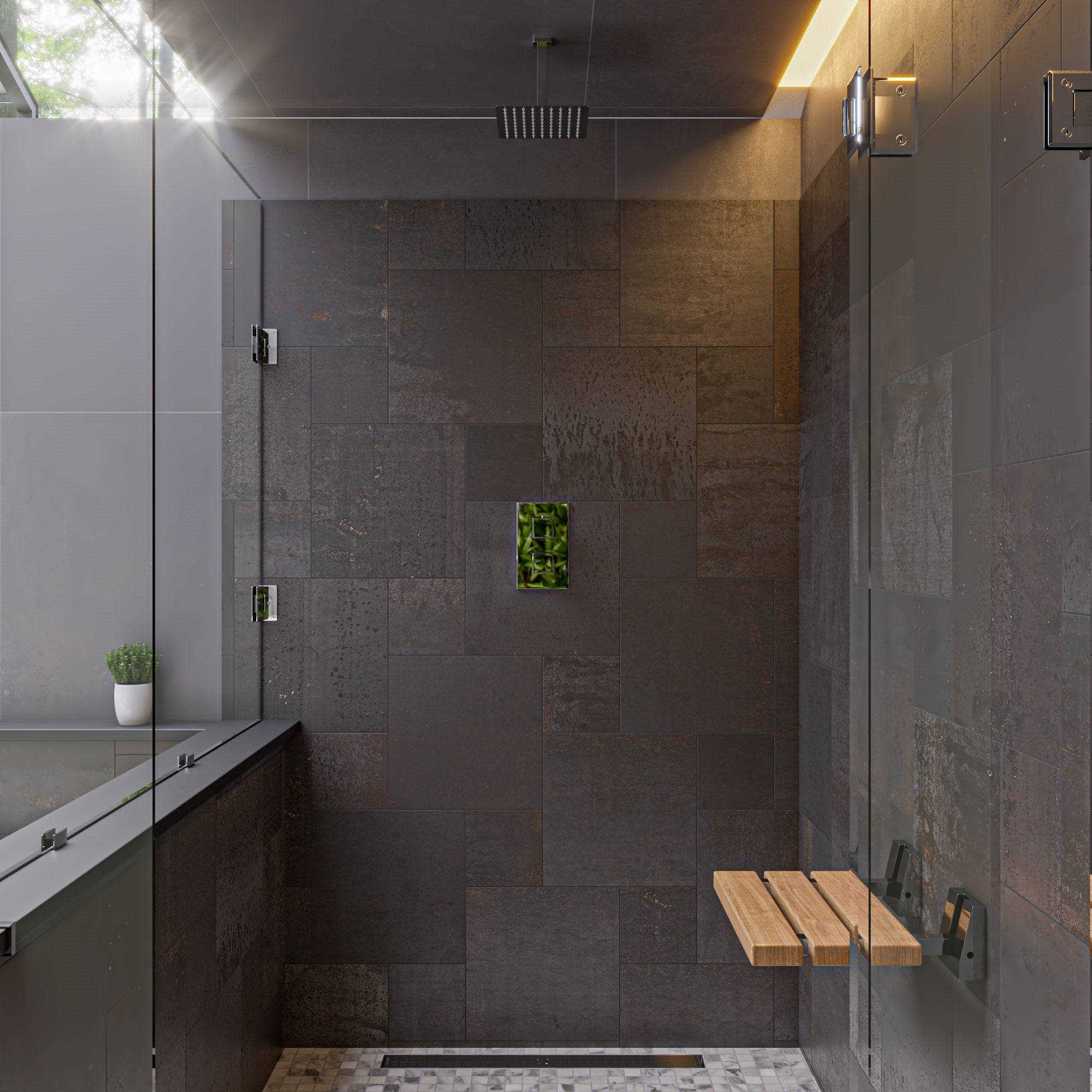 ALFI RAIN8S-PSS Solid Polished Stainless Steel 8" Square Ultra Thin Rain Shower Head