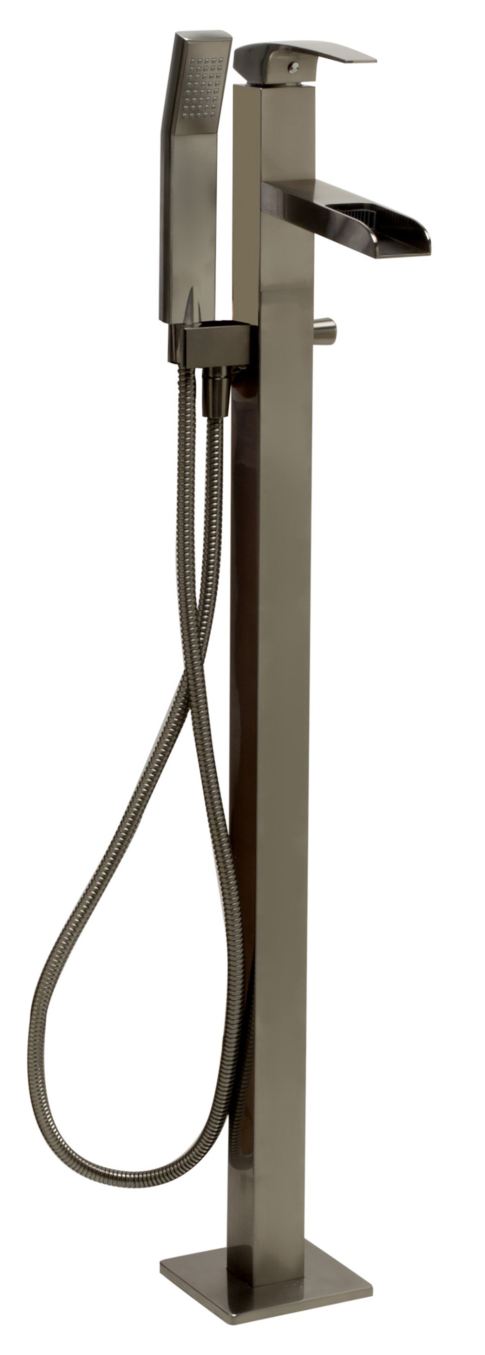 ALFI AB2843-BN Brushed Nickel Single Hole Floor Mounted Waterfall Tub Filler