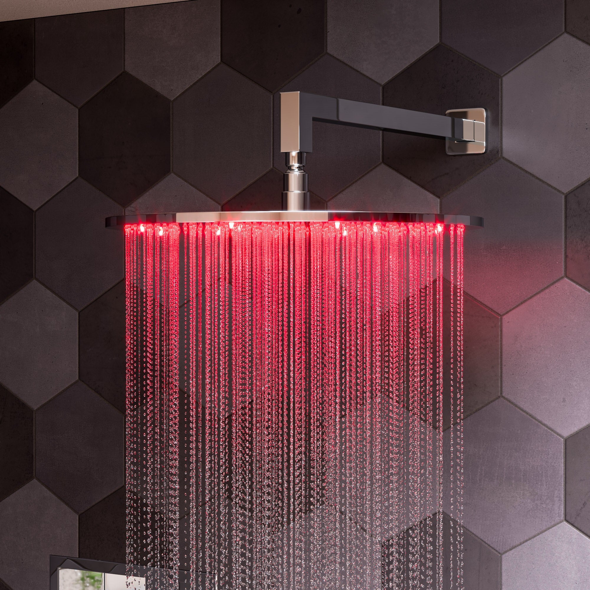 ALFI LED16R-PC Polished Chrome 16" Round Multi Color LED Rain Shower Head