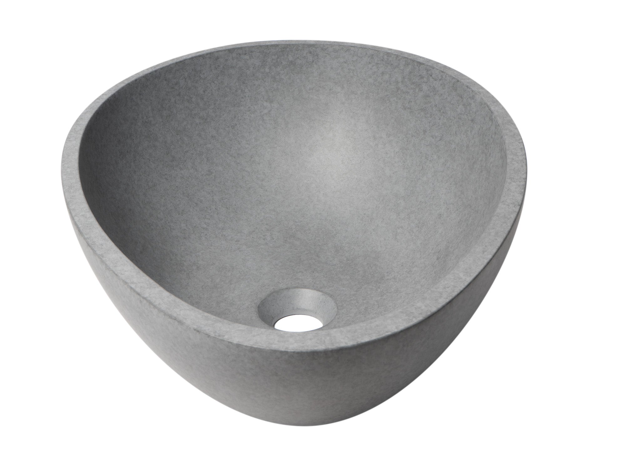 ALFI ABCO21O 21" Solid Concrete Tear Drop Above Mount Vessel Sink