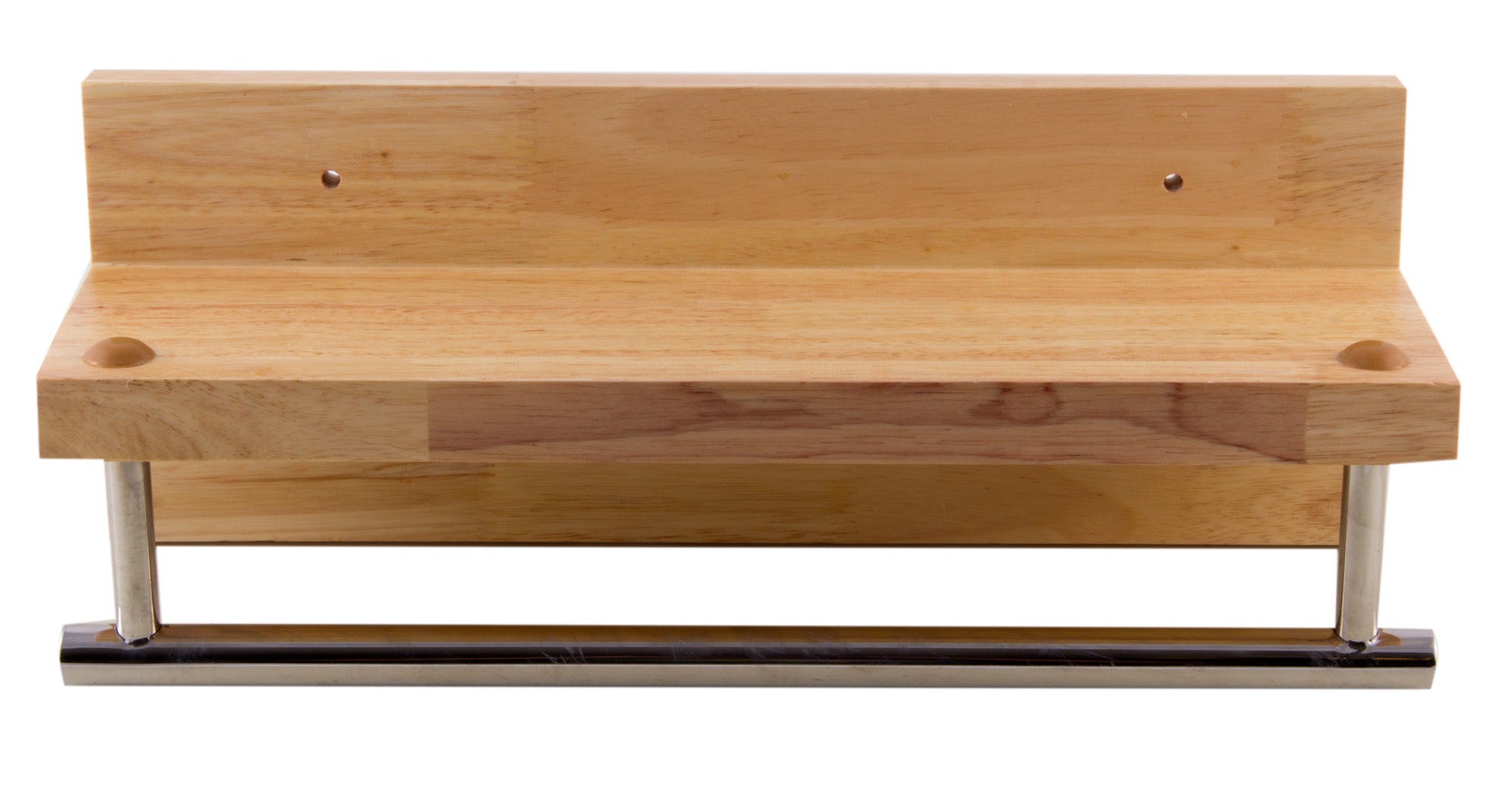 ALFI AB5511 16" Wooden Shelf with Chrome Towel Bar Bathroom Accessory