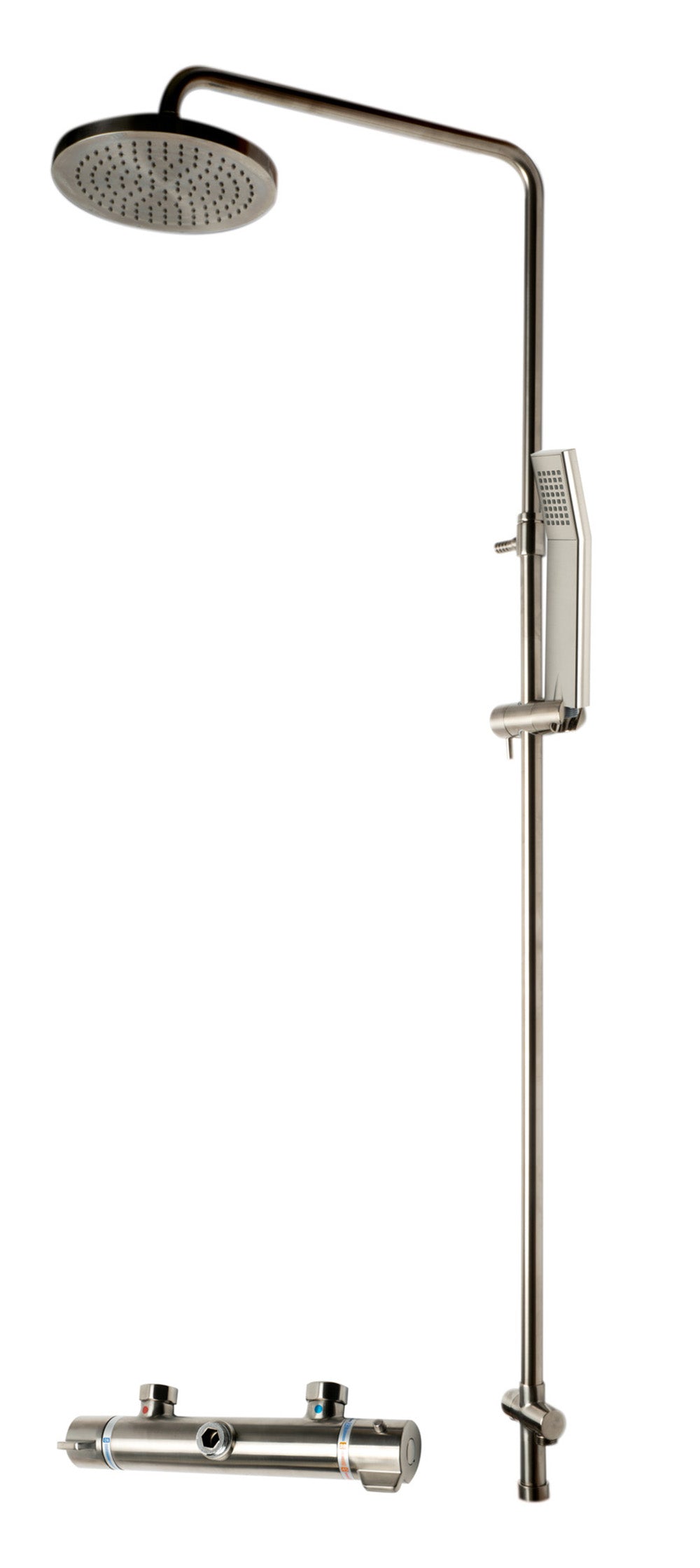 ALFI AB2867-BN Brushed Nickel Round Style Thermostatic Exposed Shower Set