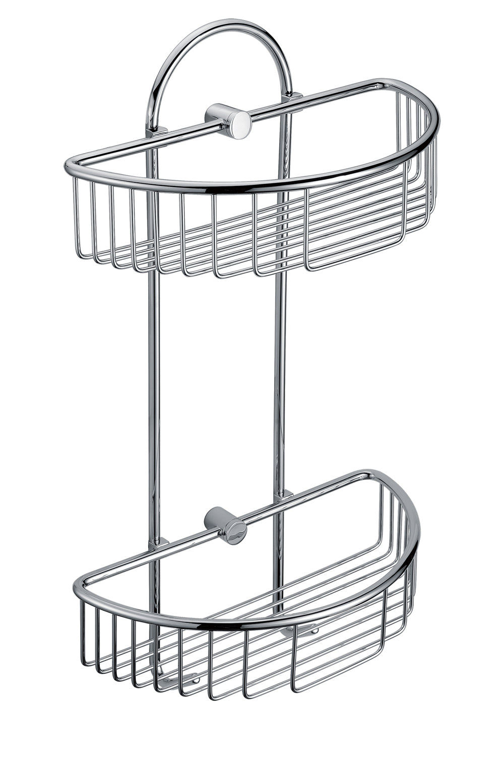 ALFI AB9534 Polished Chrome Wall Mounted Double Basket Shower Shelf Bathroom Accessory