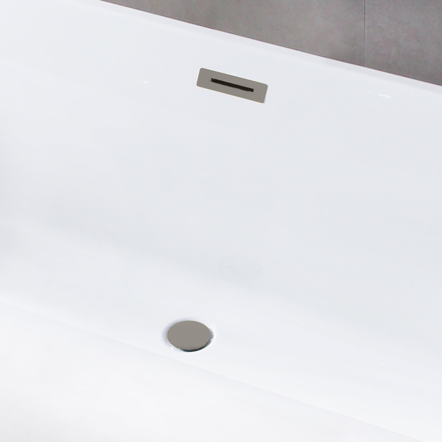 Kingston Brass VTDE713524C418 71" Acrylic Oval Rectangular Double Ended Pedestal Tub with Drain (No Faucet Drillings), Glossy White/Brushed Nickel