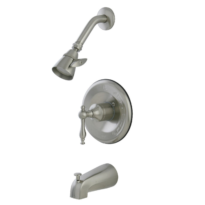 Kingston Brass KB1638NL Single-Handle Pressure Balanced Tub and Shower Faucet, Brushed Nickel