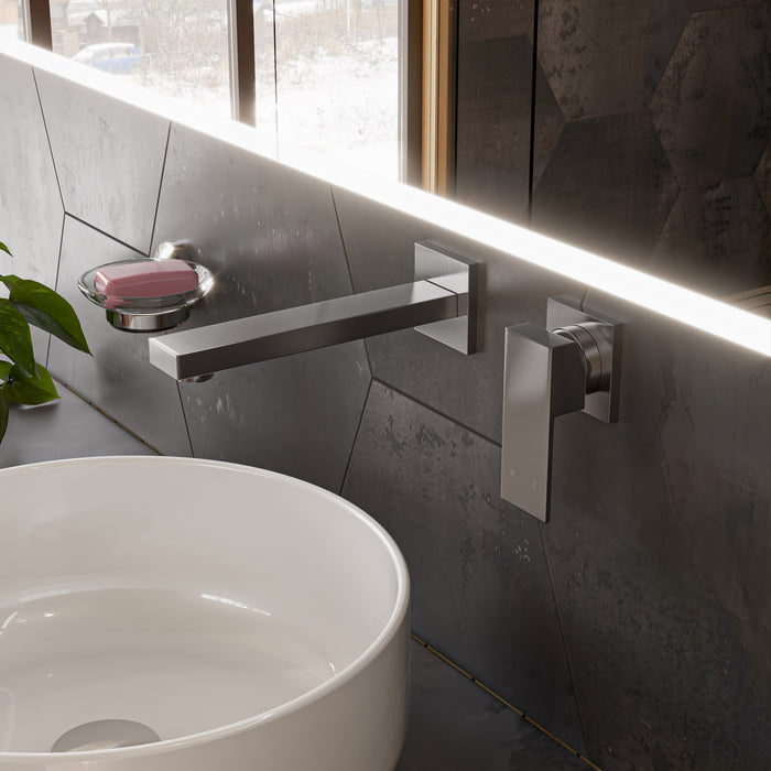ALFI AB1468-BN Brushed Nickel Single Lever Wallmount Bathroom Faucet