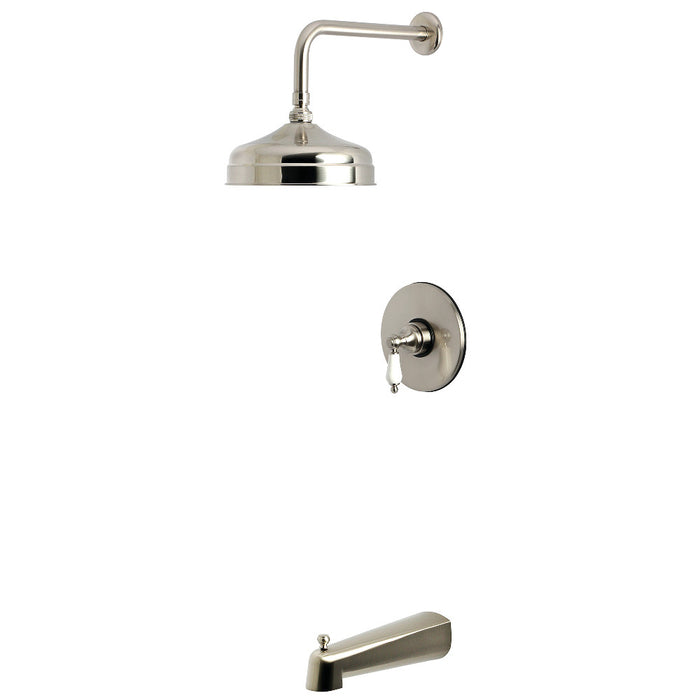 Kingston Brass KB6338PL Demure Single-Handle Pressure Balanced Tub and Shower Faucet, Brushed Nickel