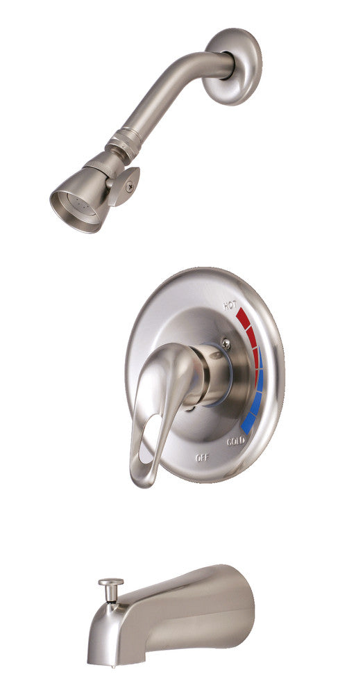 Kingston Brass KB698 Chatham Single-Handle Pressure Balanced Tub and Shower Faucet, Brushed Nickel