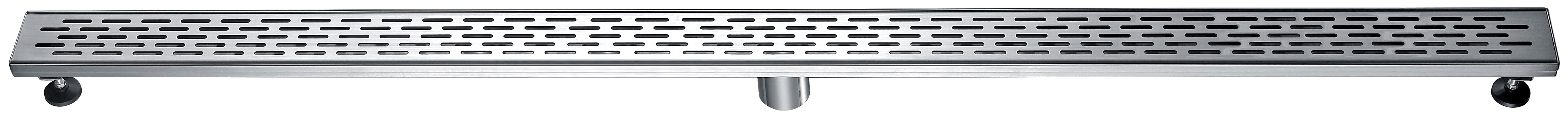 ALFI ABLD59C-BSS 59" Brushed Stainless Steel Linear Shower Drain with Groove Holes