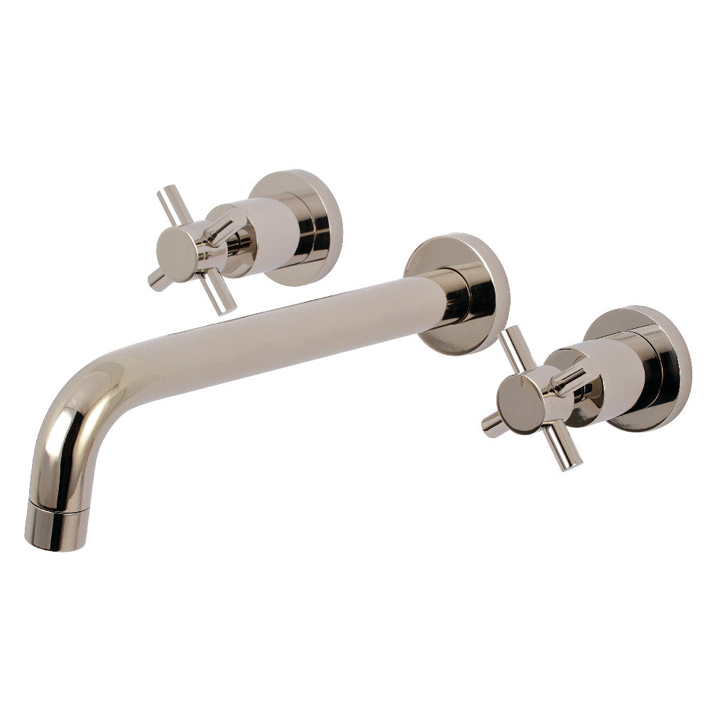 Kingston Brass KS8026DX Concord Two-Handle Wall Mount Roman Tub Faucet, Polished Nickel