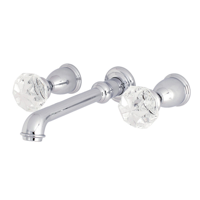 Kingston Brass KS7021KWL Krystal Onyx Two-Handle Wall Mount Roman Tub Faucet, Polished Chrome