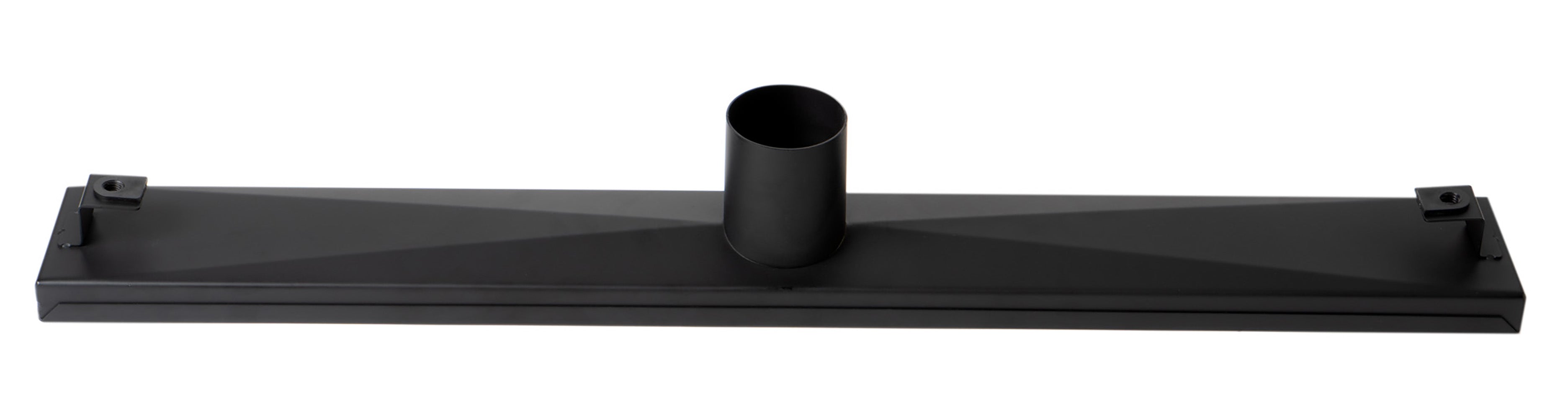 ALFI ABLD24C-BM 24" Black Matte Stainless Steel Linear Shower Drain with Groove Holes