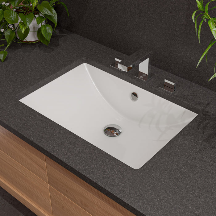 ALFI ABC603 White 24" Rectangular Undermount Ceramic Sink