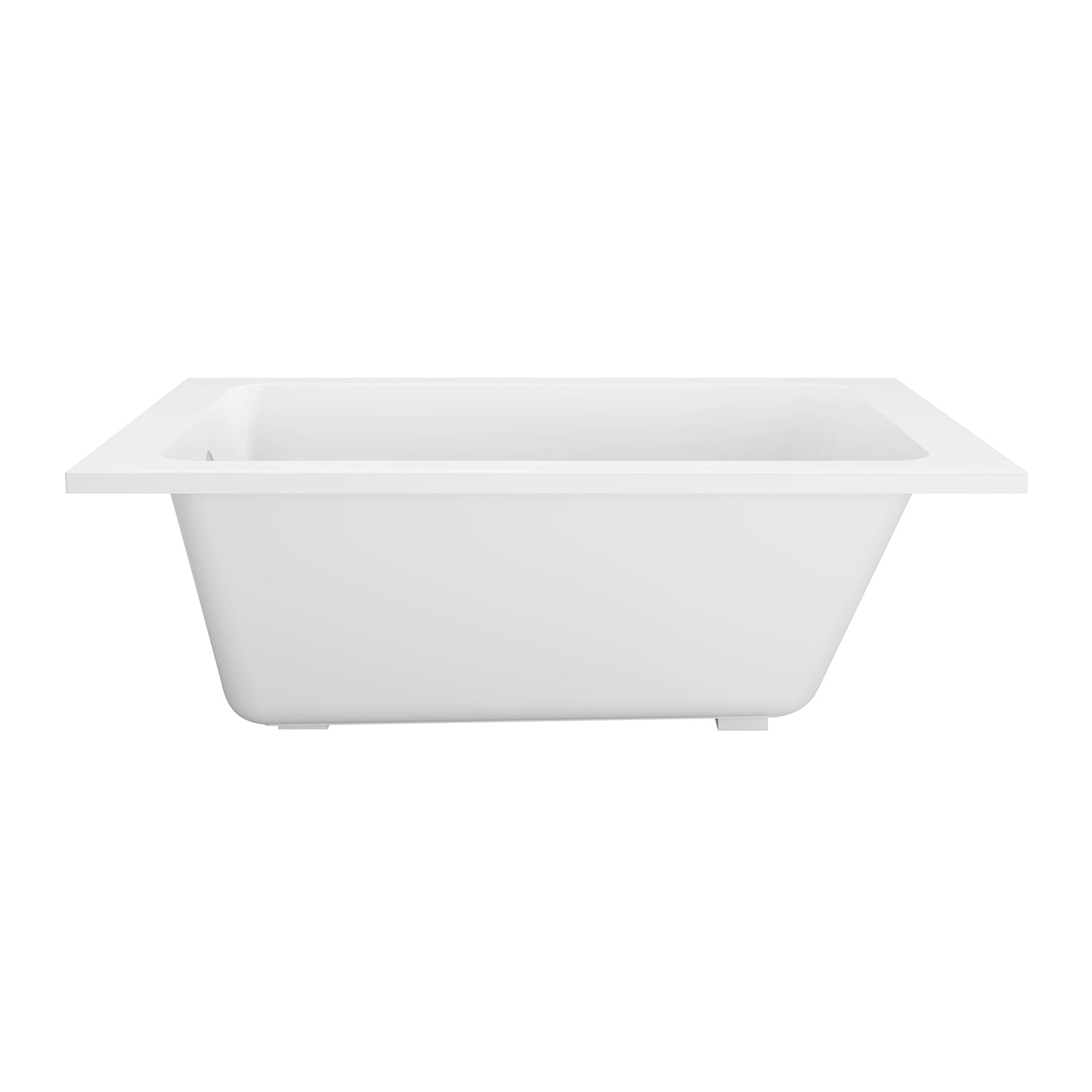 Kingston Brass VTPN543419T 54" Acrylic Rectangular Drop-In Tub with Anti-Skid Surface, Glossy White