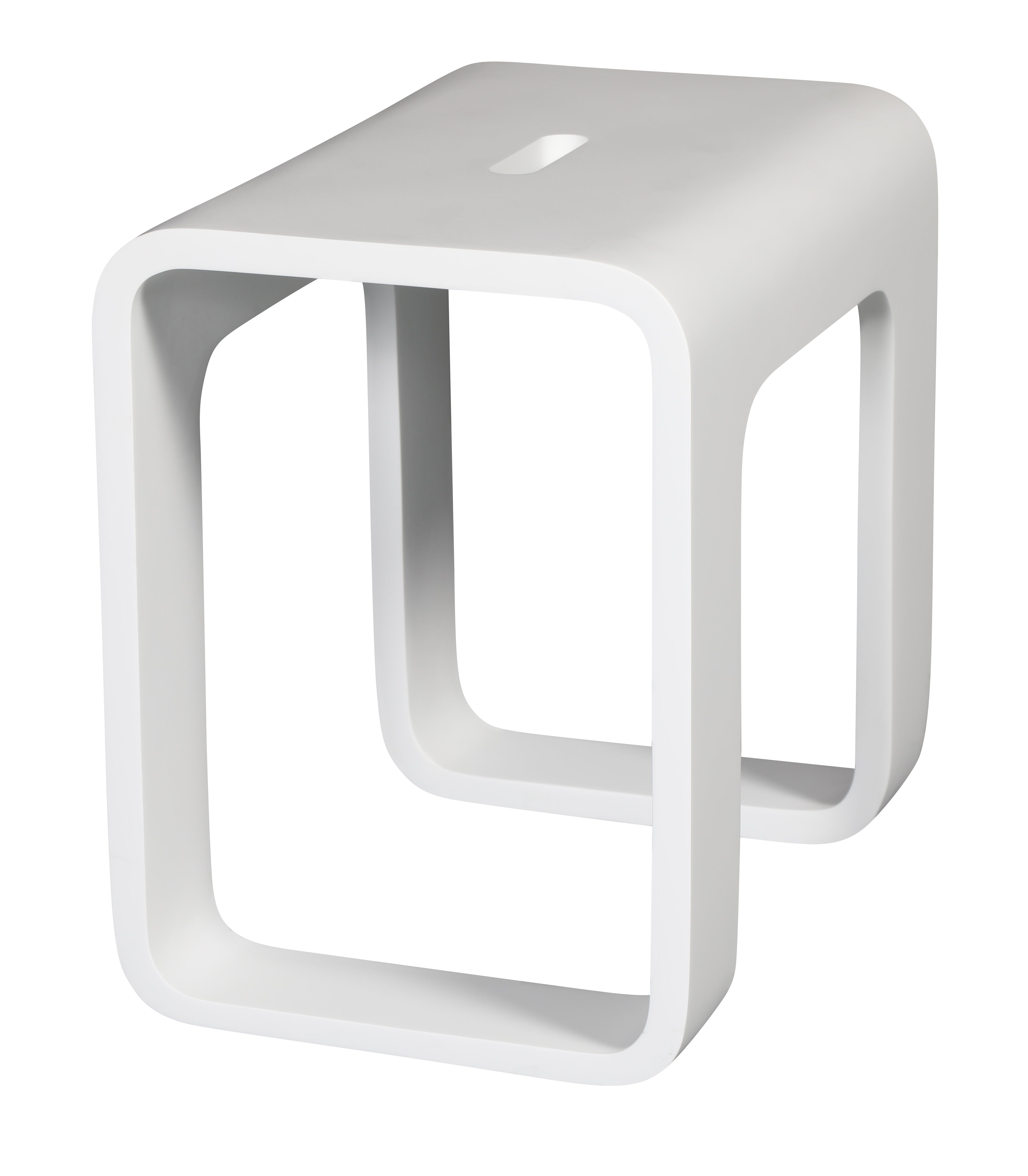 ALFI ABST99 White Matte Solid Surface Resin Bathroom / Shower Stool