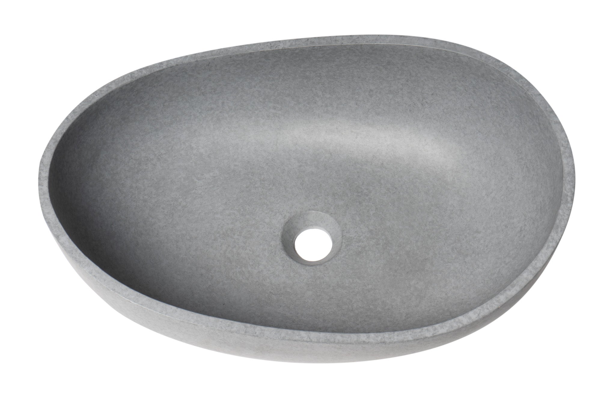 ALFI ABCO23O 23" Solid Concrete Wavy Oval Above Mount Vessel Sink