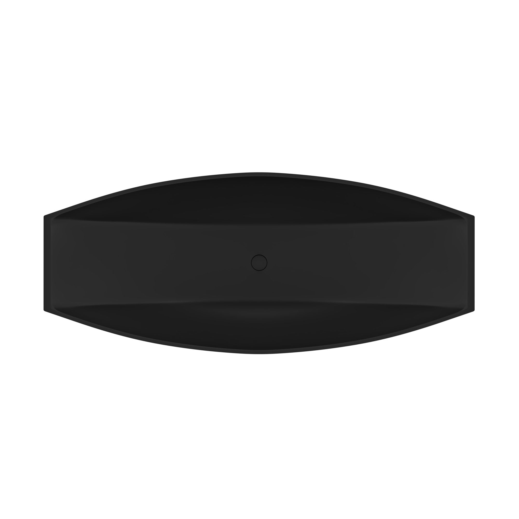 ALFI AB9991BM Black Matte 71" Solid Surface Resin Free Standing Hammock Style Bathtub