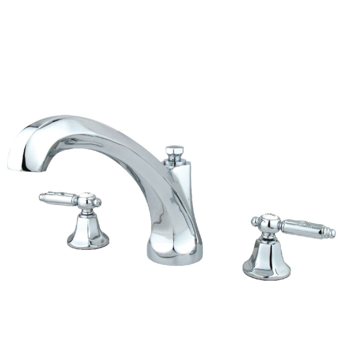 Kingston Brass KS4321GL Georgian Two-Handle Deck Mount Roman Tub Faucet, Polished Chrome