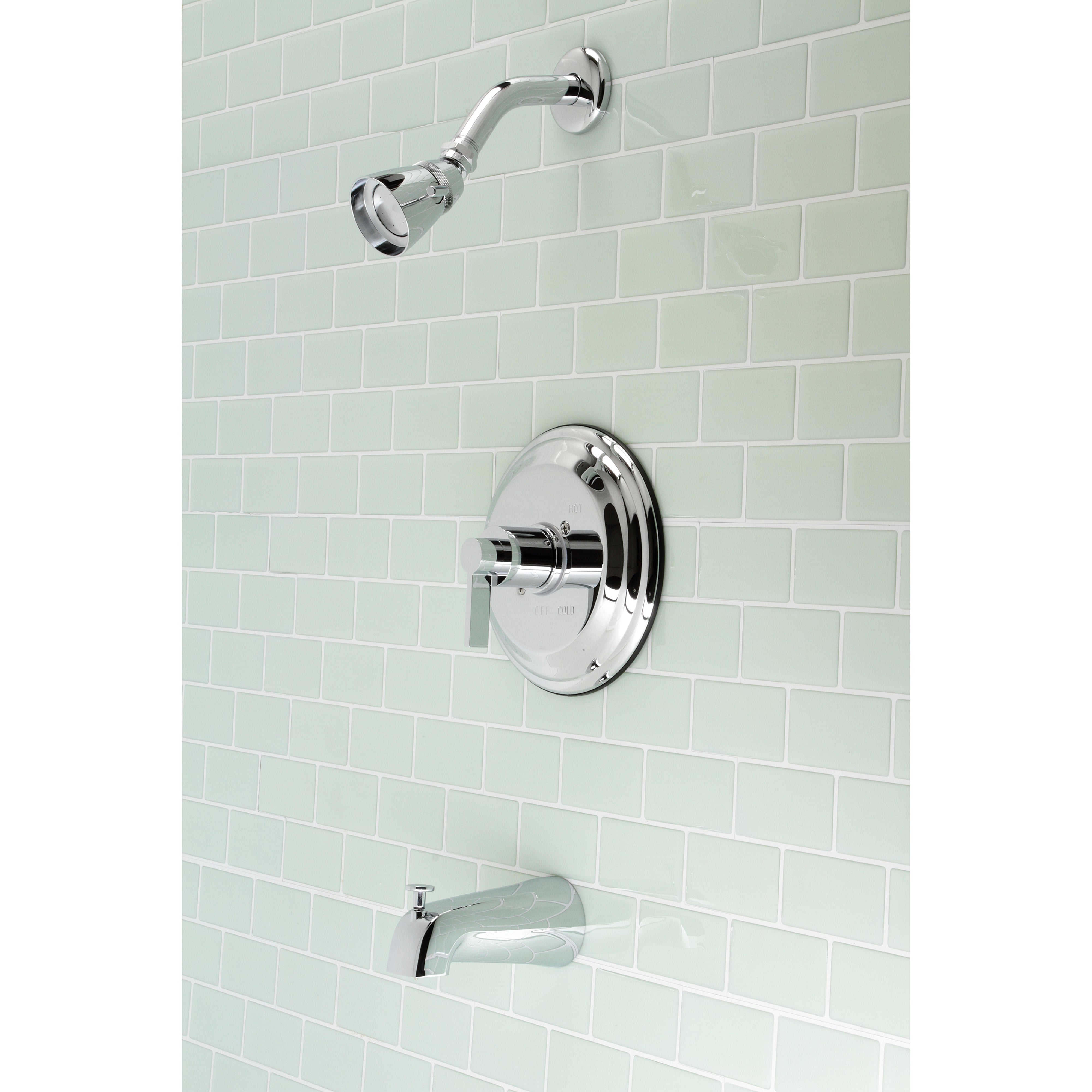 Kingston Brass KB3631NDL NuvoFusion Single-Handle Pressure Balanced Tub and Shower Faucet, Polished Chrome