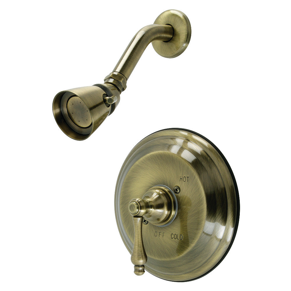 Kingston Brass KB3633ALSO Restoration Single-Handle Pressure Balanced Shower Faucet, Antique Brass