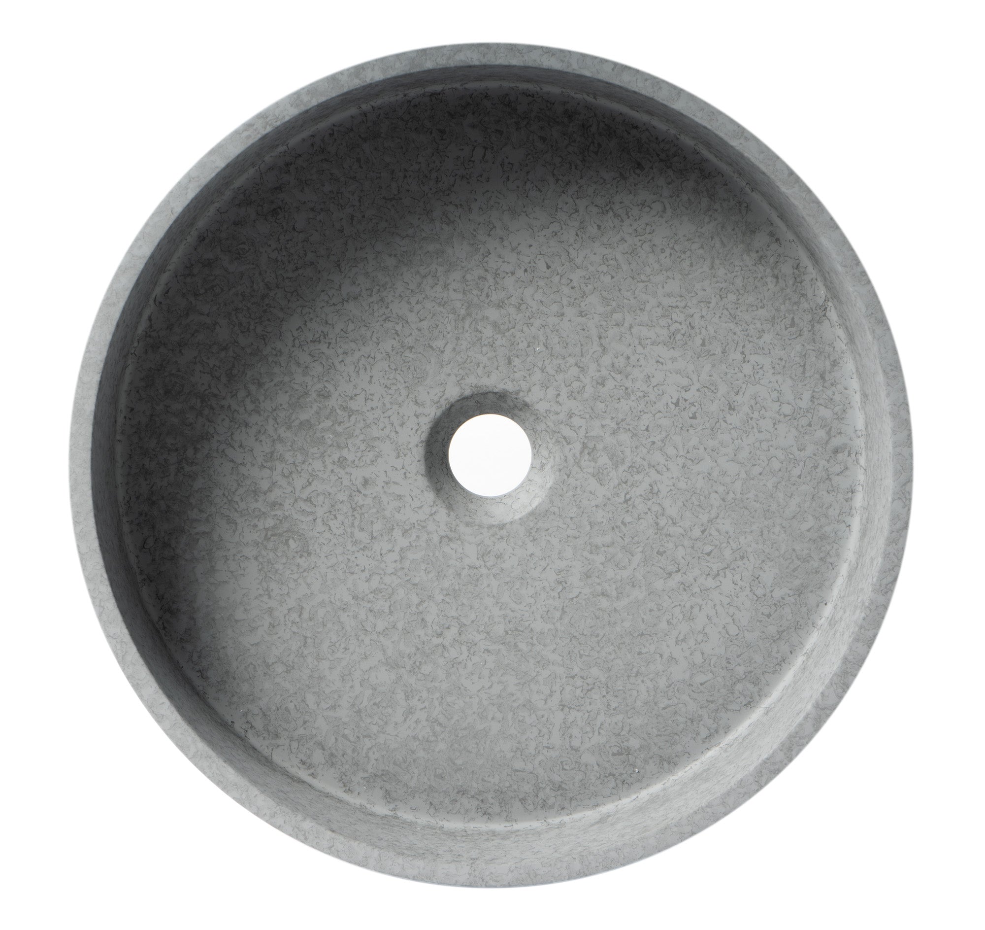 ALFI ABCO17R 17" Round Solid Concrete Gray Matte Above Mount Bathroom Sink