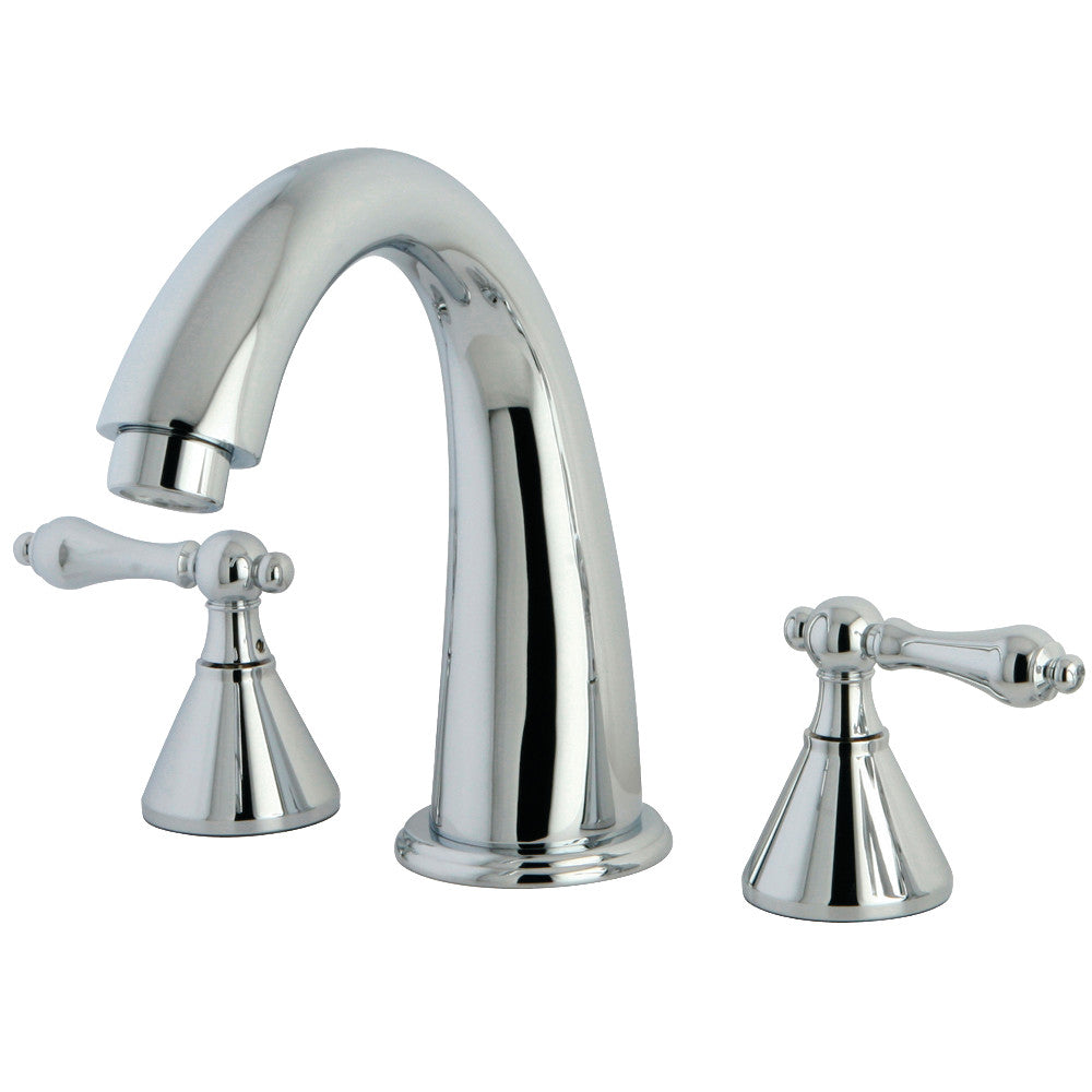 Kingston Brass KS2361AL Naples Two-Handle Deck Mount Roman Tub Faucet, Polished Chrome