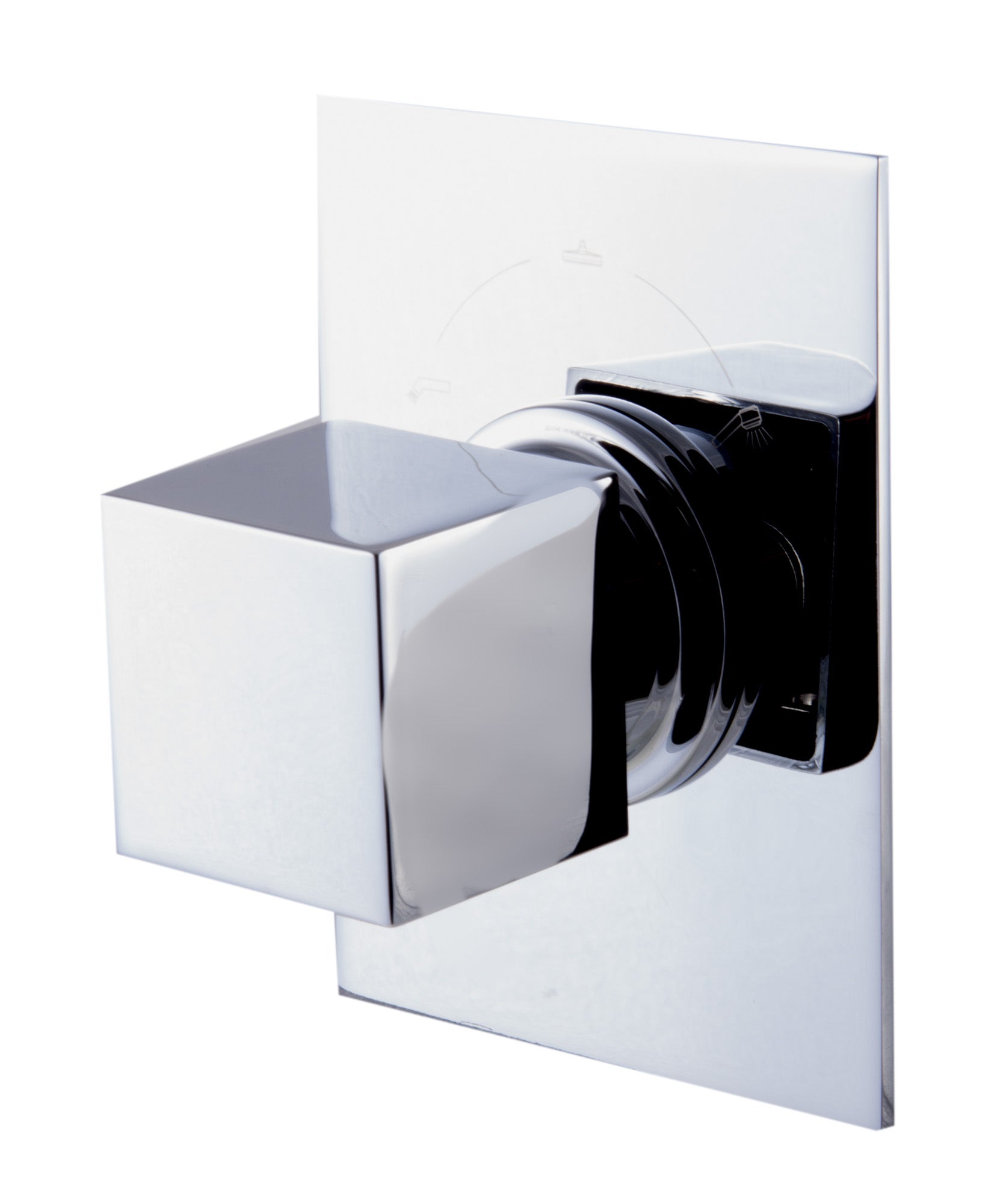 ALFI AB9209-PC Polished Chrome Modern Square 3 Way Shower Diverter