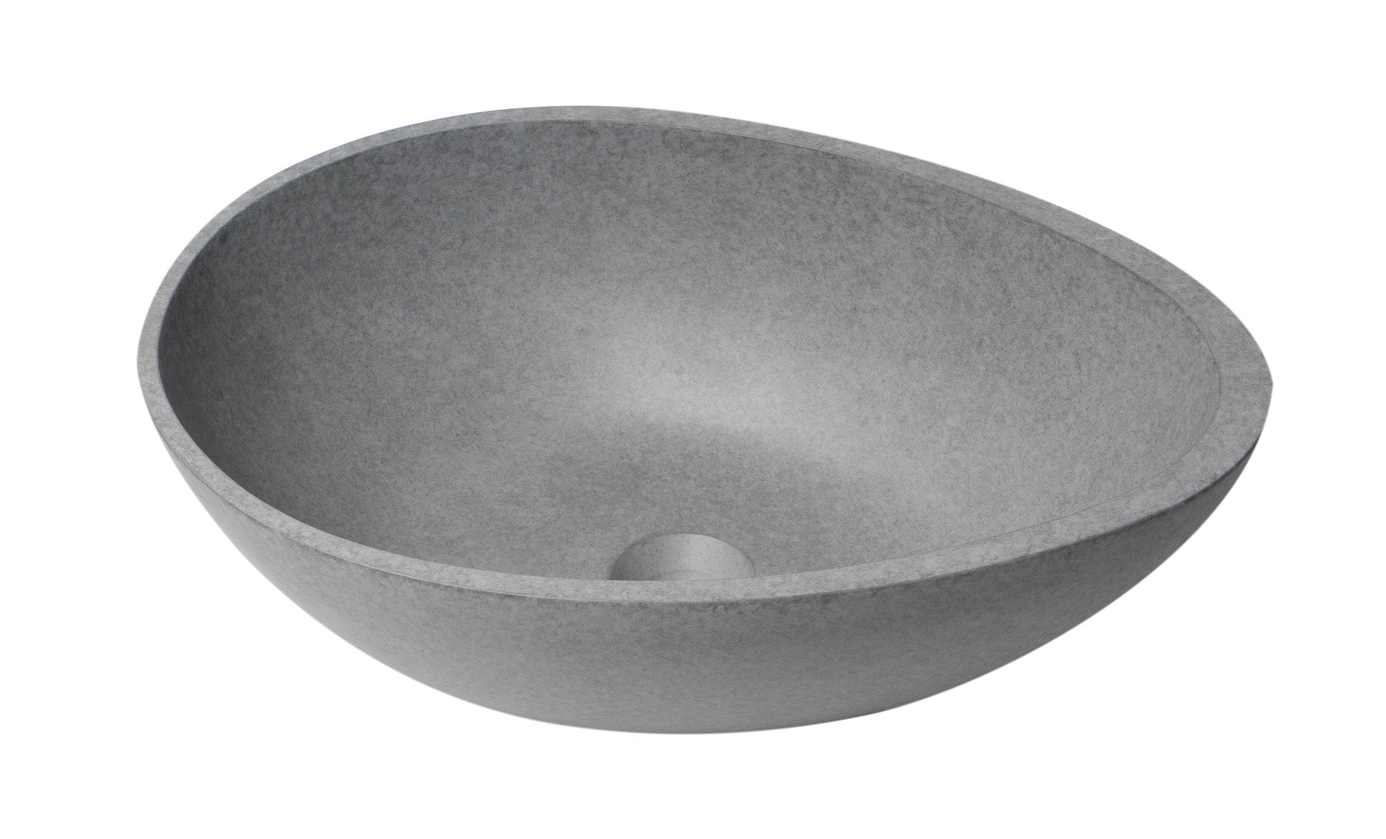 ALFI ABCO21O 21" Solid Concrete Tear Drop Above Mount Vessel Sink