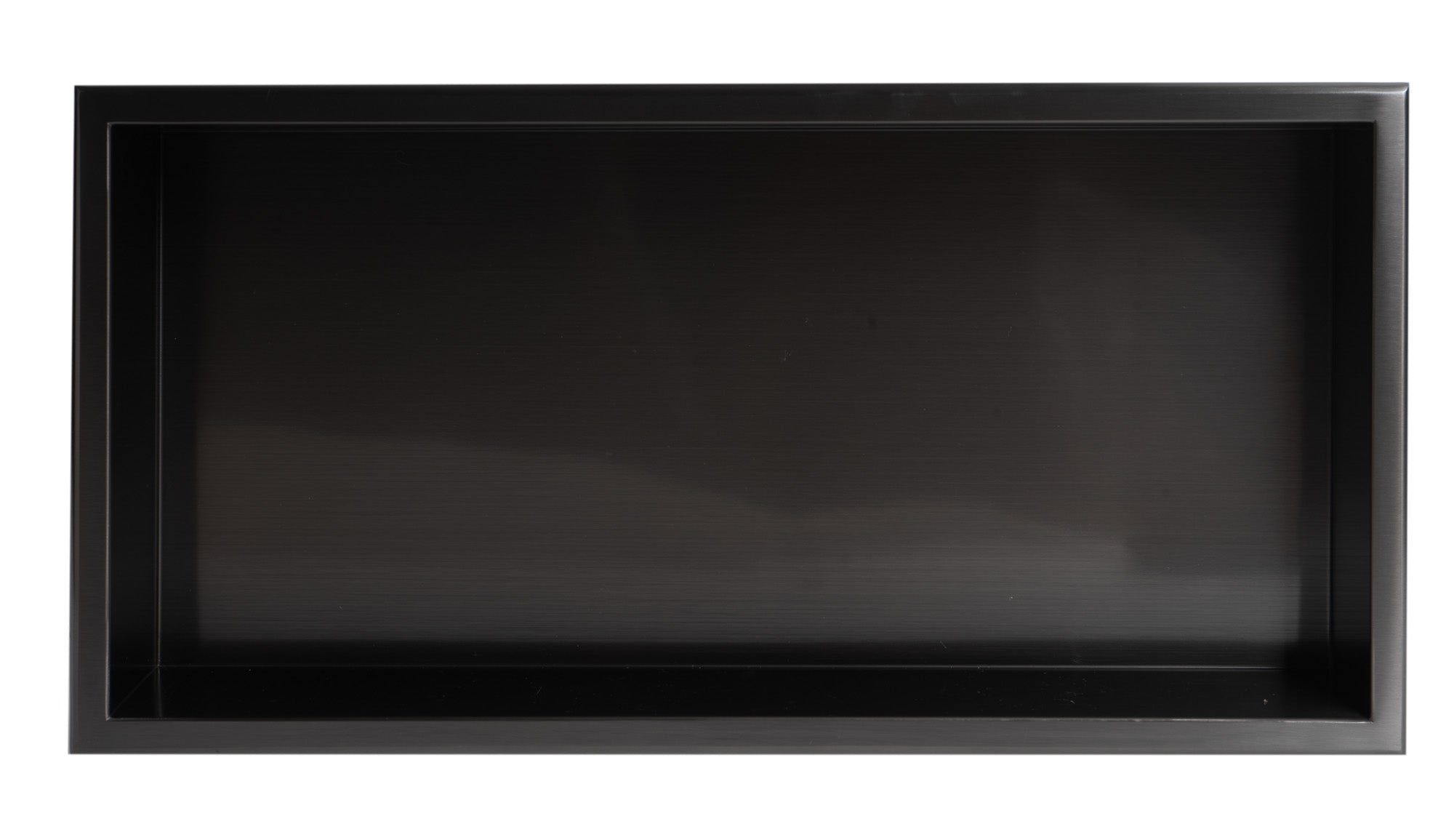 ALFI ABNP2412-BB 24" x 12" Brushed Black PVD Stainless Steel Horizontal Single Shelf Shower Niche