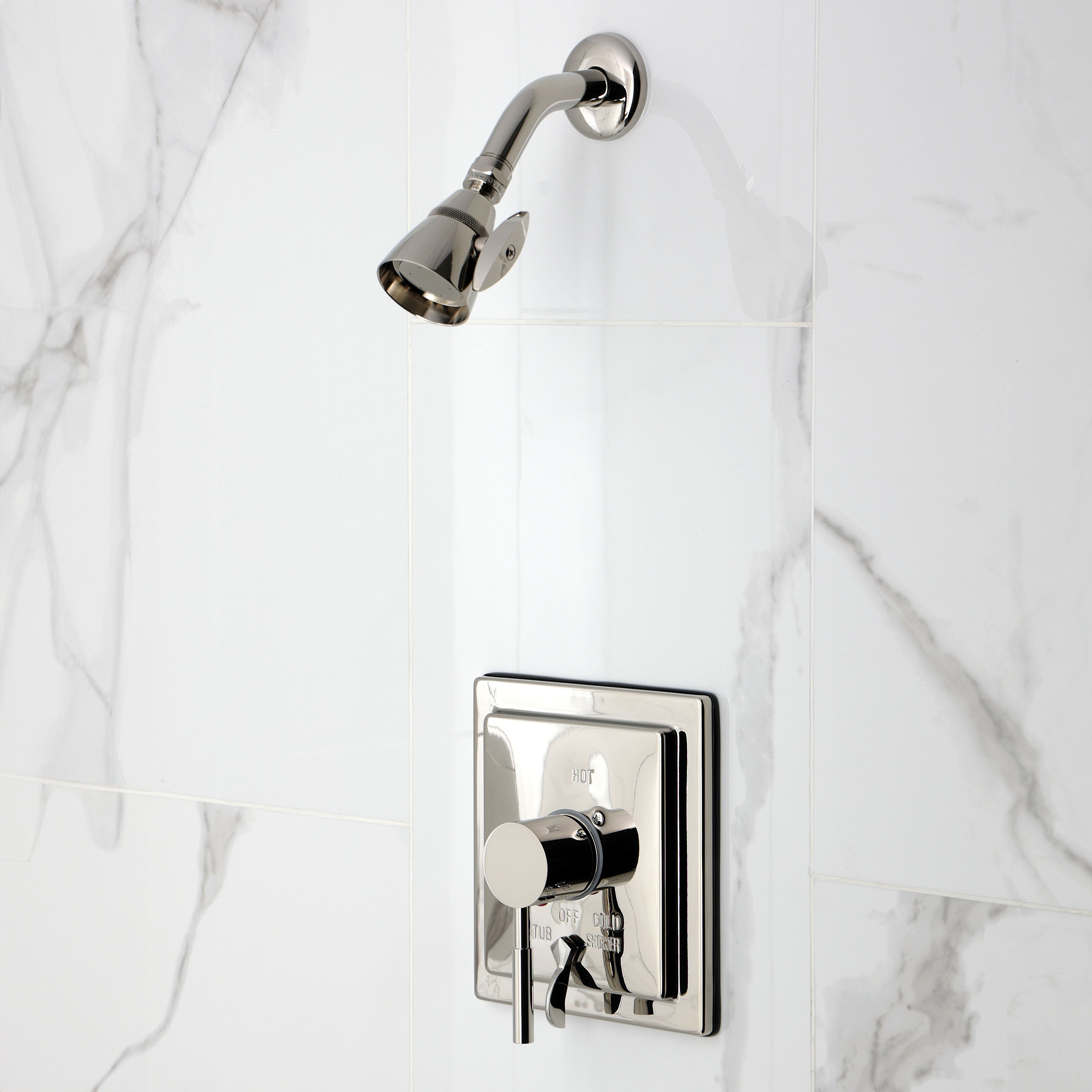 Kingston Brass KB86560DL Concord Single-Handle Pressure Balanced Tub and Shower Faucet, Polished Nickel