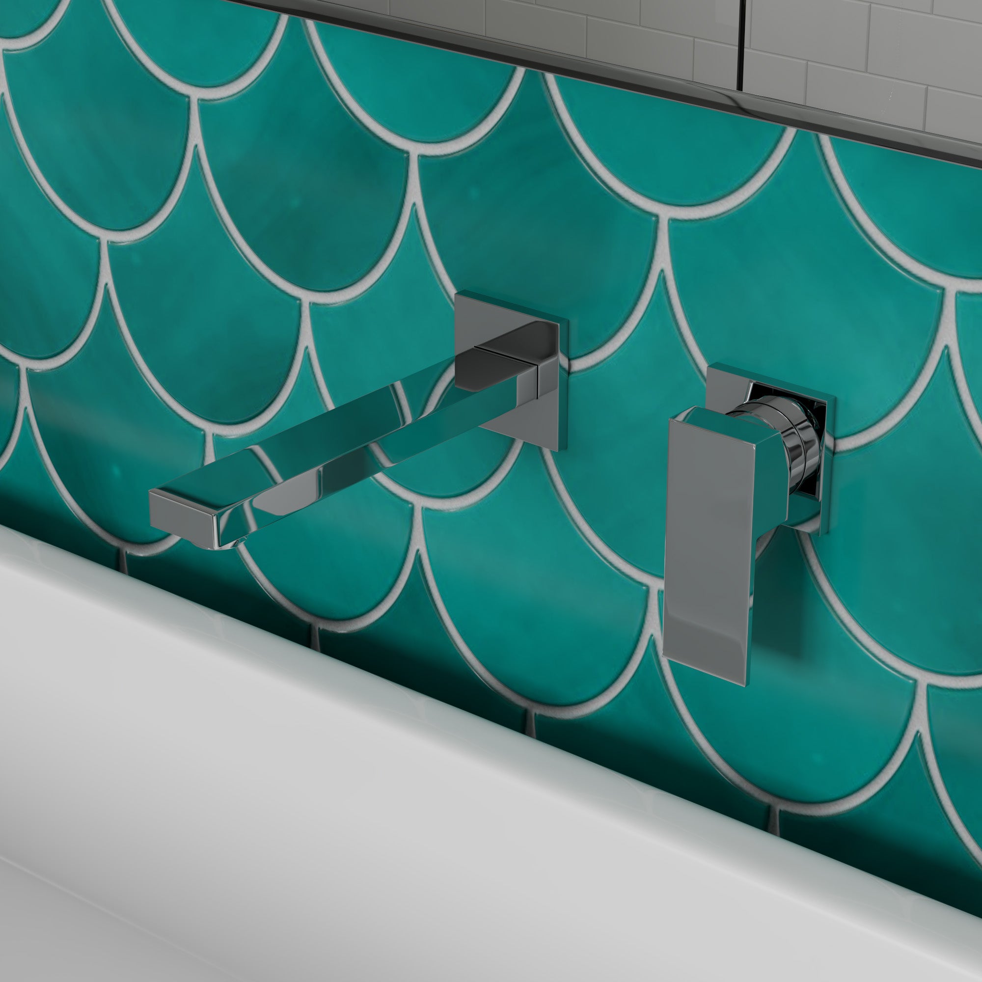 ALFI AB1468-PC Polished Chrome Single Lever Wallmount Bathroom Faucet