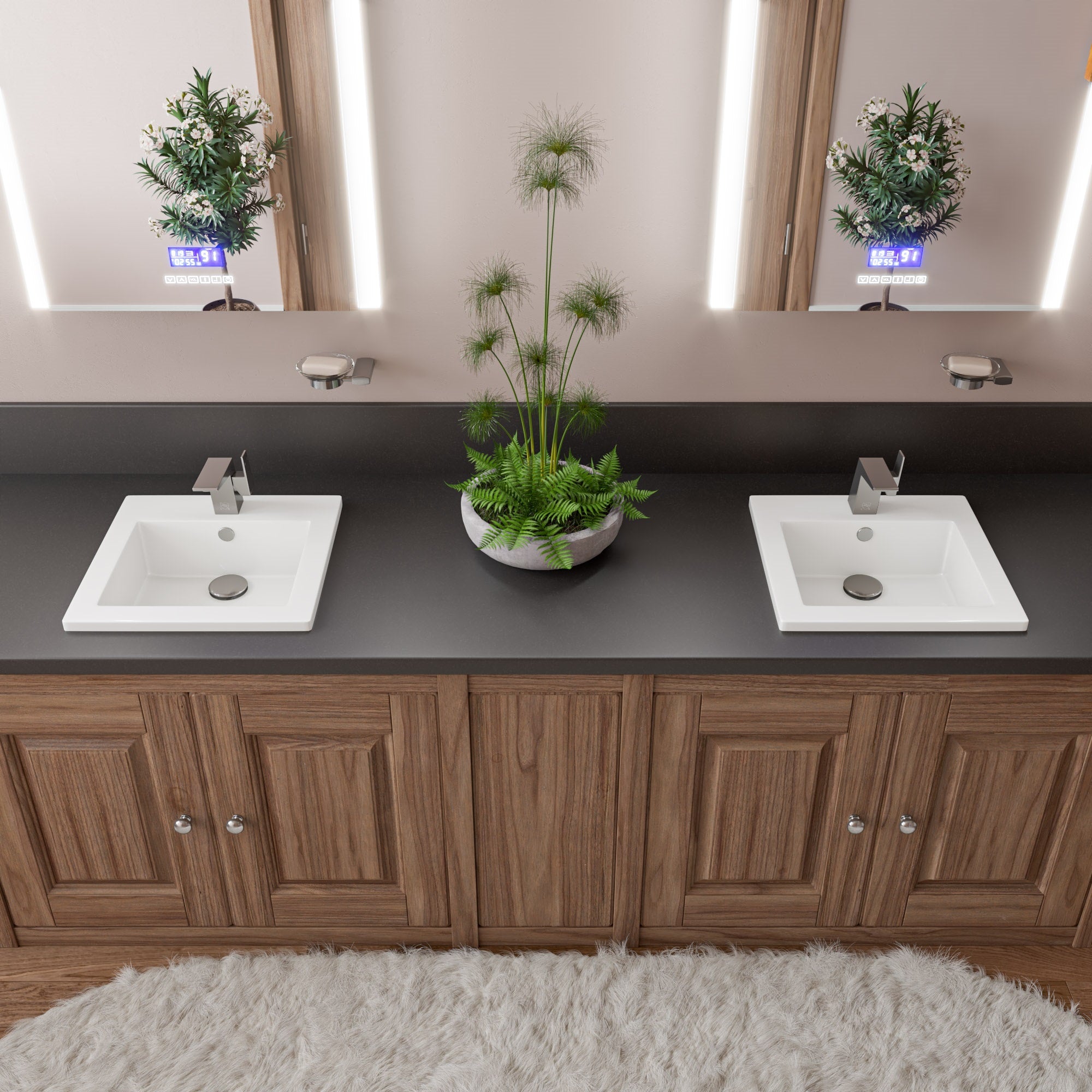 ALFI AB9056-BN Brushed Nickel Pop Up Drain for Bathroom Sink with Overflow