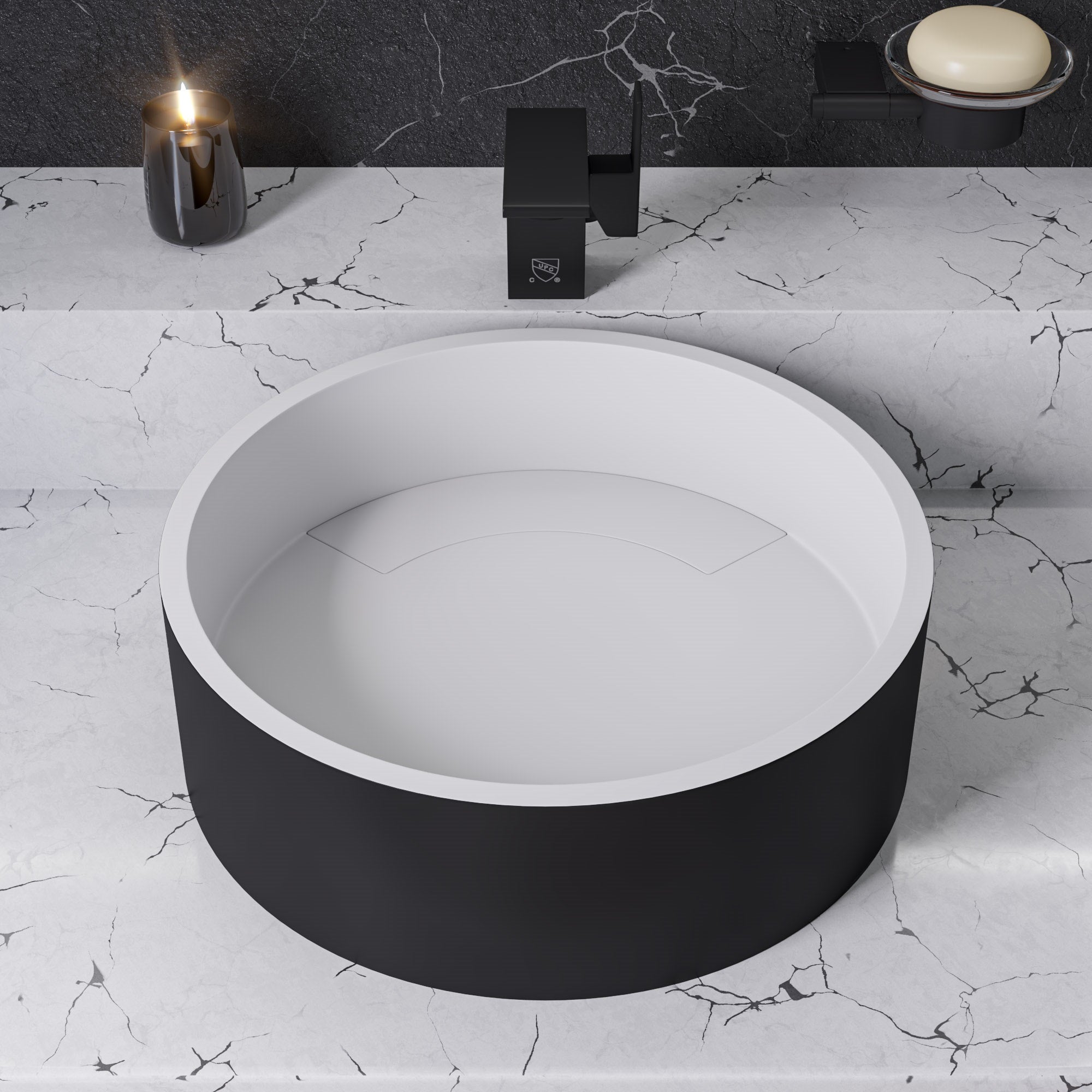 ALFI AB1470-BM Black Matte Single Hole Bathroom Faucet