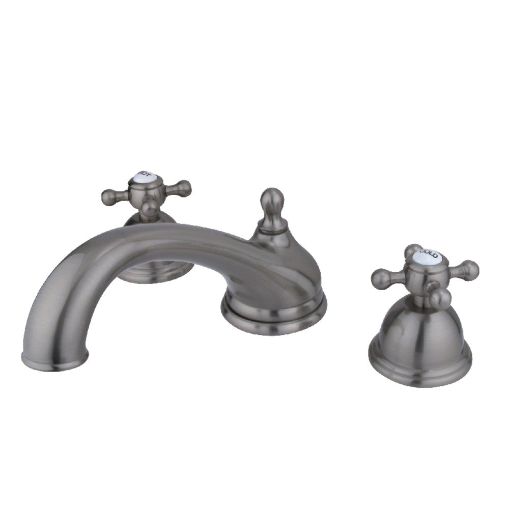 Kingston Brass KS3358BX Vintage Two-Handle Deck Mount Roman Tub Faucet, Brushed Nickel