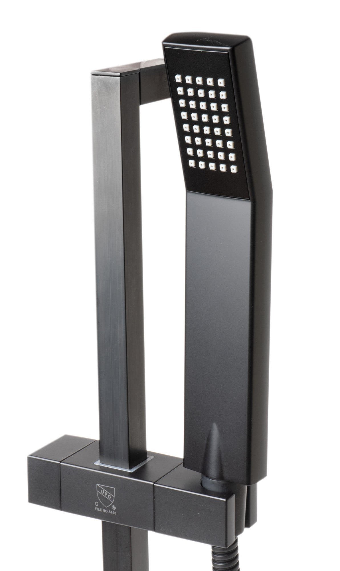 ALFI AB7606-BM Black Matte Square Sliding Rail Hand Shower Set
