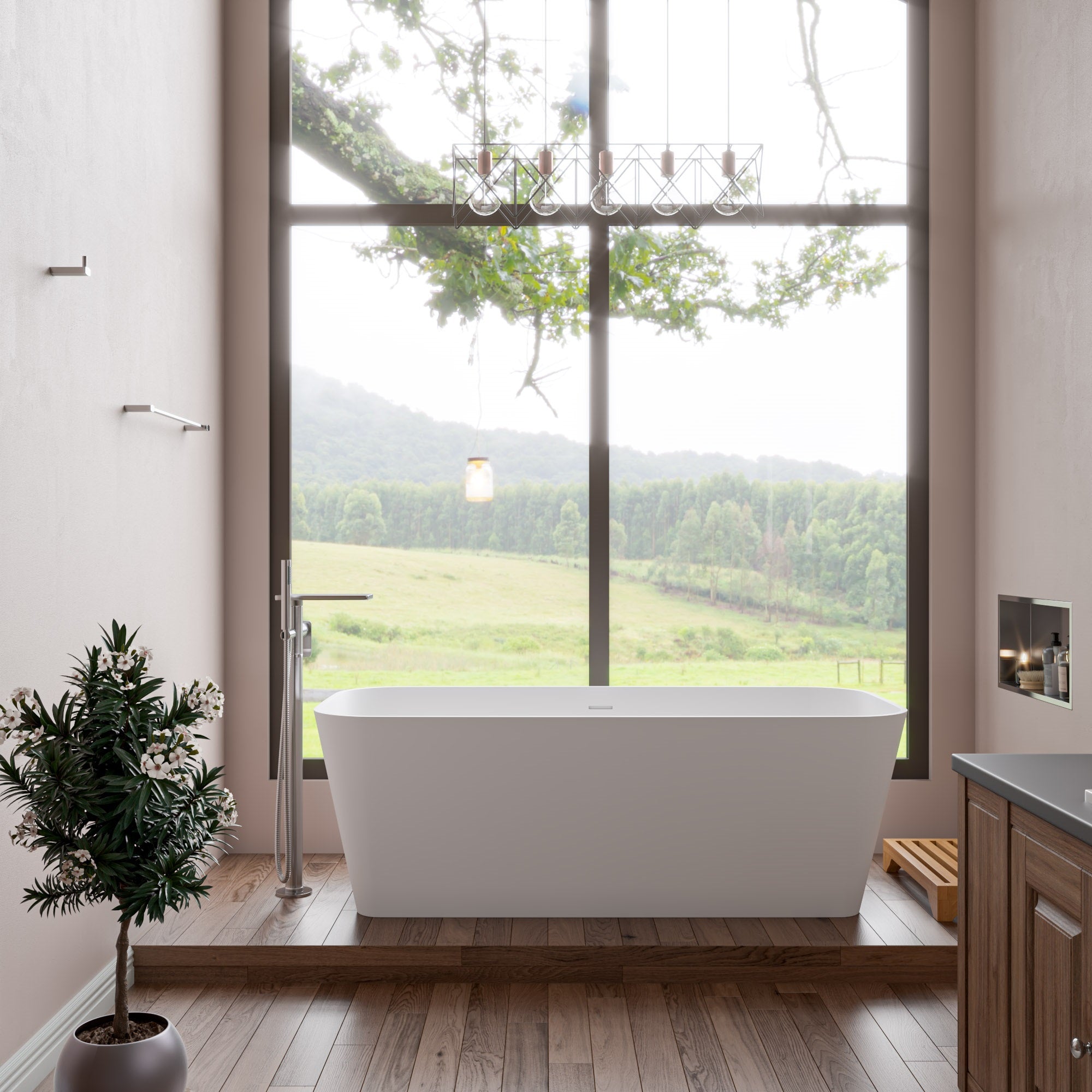 ALFI AB2875-BN Brushed Nickel Free Standing Floor Mounted Bath Tub Filler