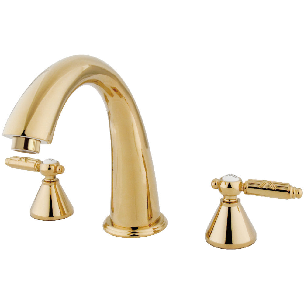 Kingston Brass KS2362GL Roman Two-Handle Deck Mount Roman Tub Faucet, Polished Brass