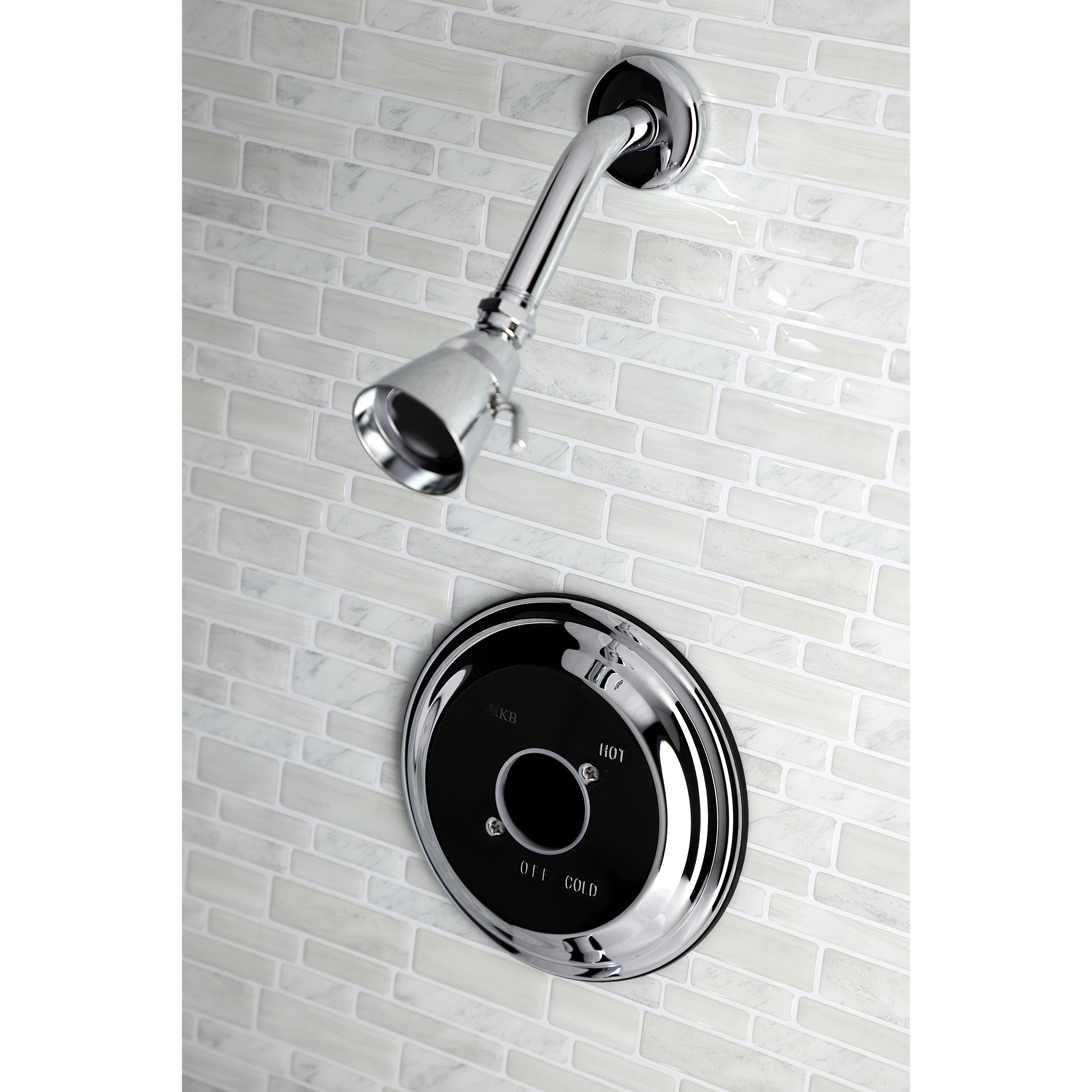 Kingston Brass KB3631TSLH Single-Handle Pressure Balanced Shower Faucet, Trim Only without Handle, Polished Chrome