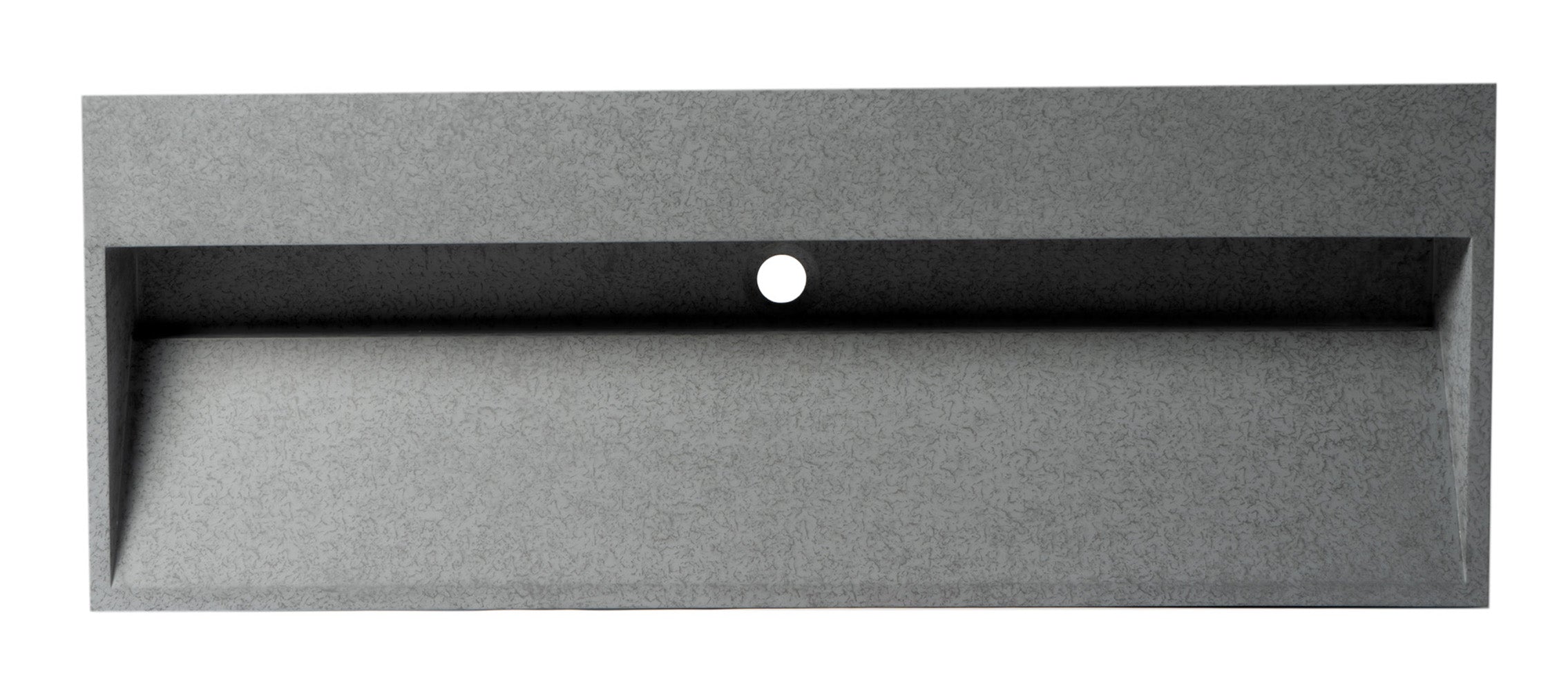 ALFI ABCO48TR 48" Solid Concrete Gray Matte Trough Sink for the Bathroom